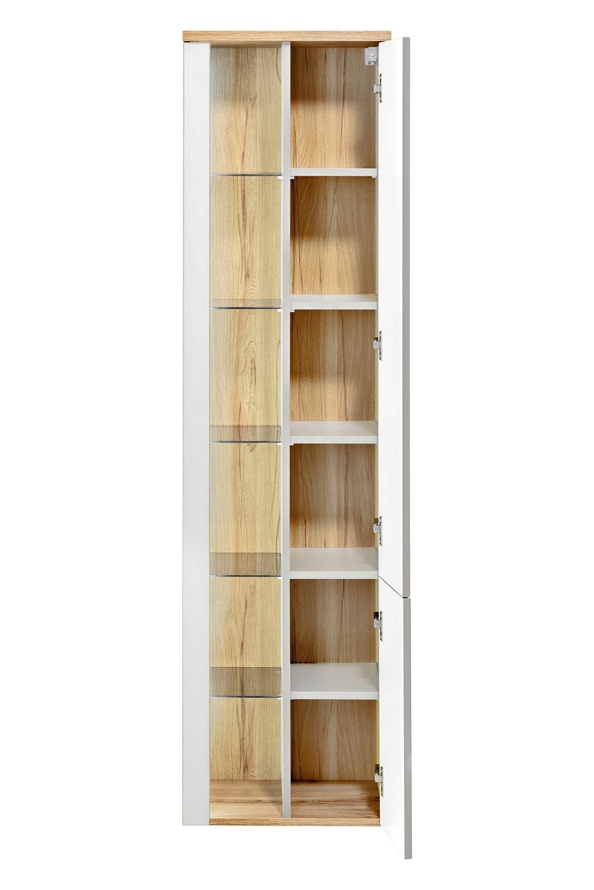 Xlmoebel Hängeschrank Badschrank Badezimmer Regal mit Spiegel 45x33x170cm (1-St., Hängeschrank mit Spiegel) Made in Europa
