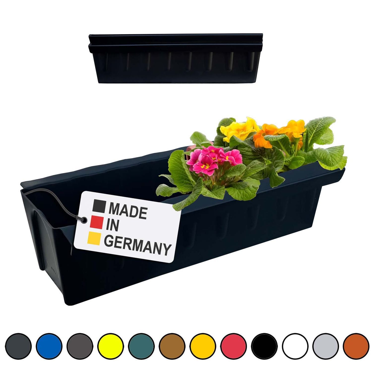 BURI Blumenkasten Blumenkasten Pflanzkasten Set Einsatz zum An- & Einhängen Balkonkasten