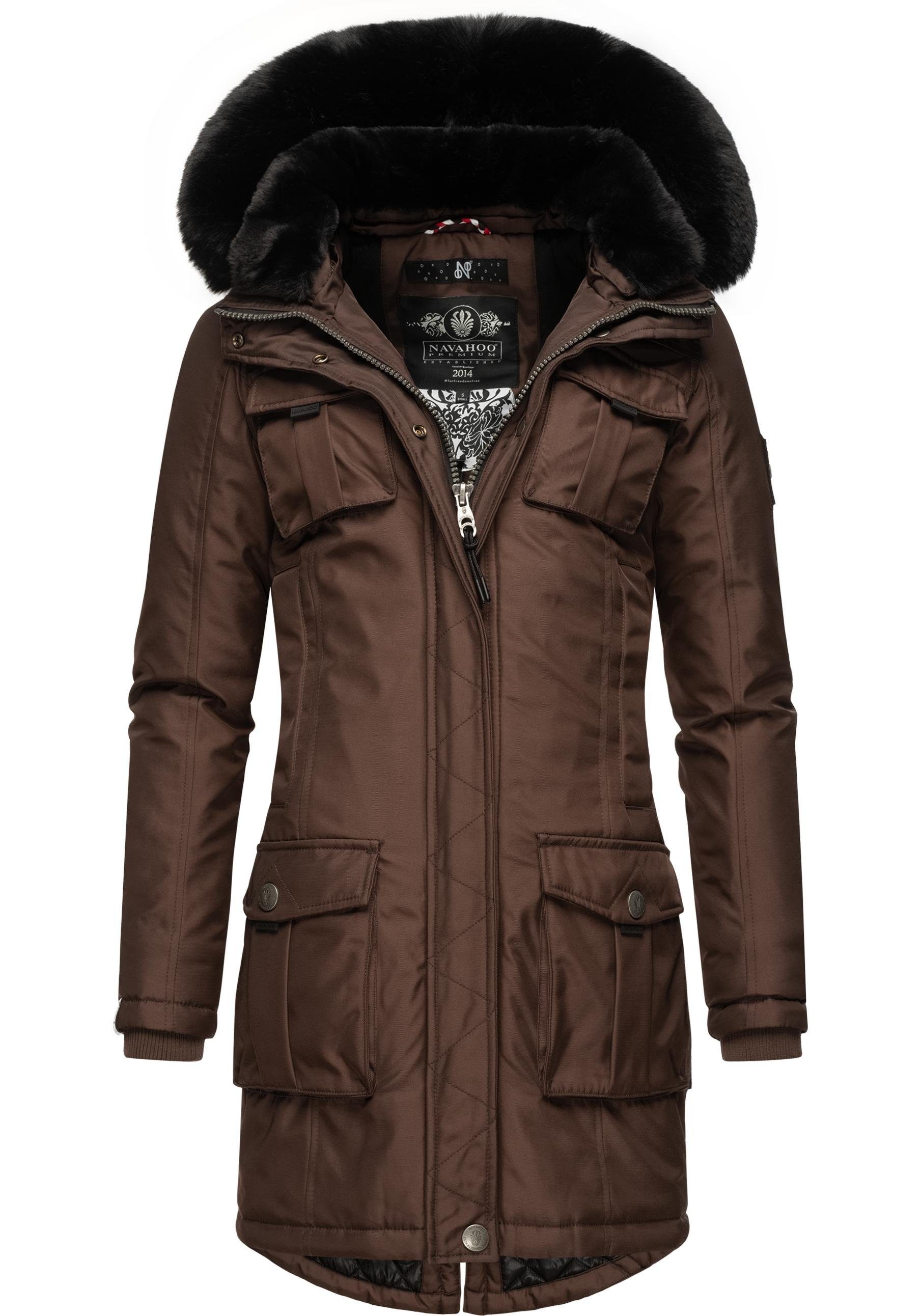 Navahoo Wintermantel Tiniis Parka mit abnehmbarer Kapuze und extra Einkaufstasche