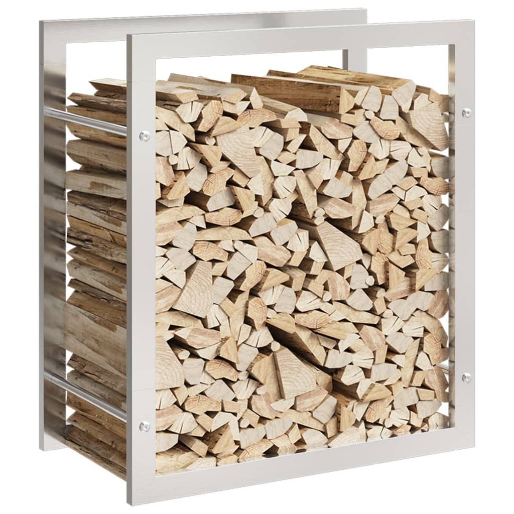 vidaXL Kaminholzregal Brennholzregal 50x28x56 cm Edelstahl, günstig online kaufen