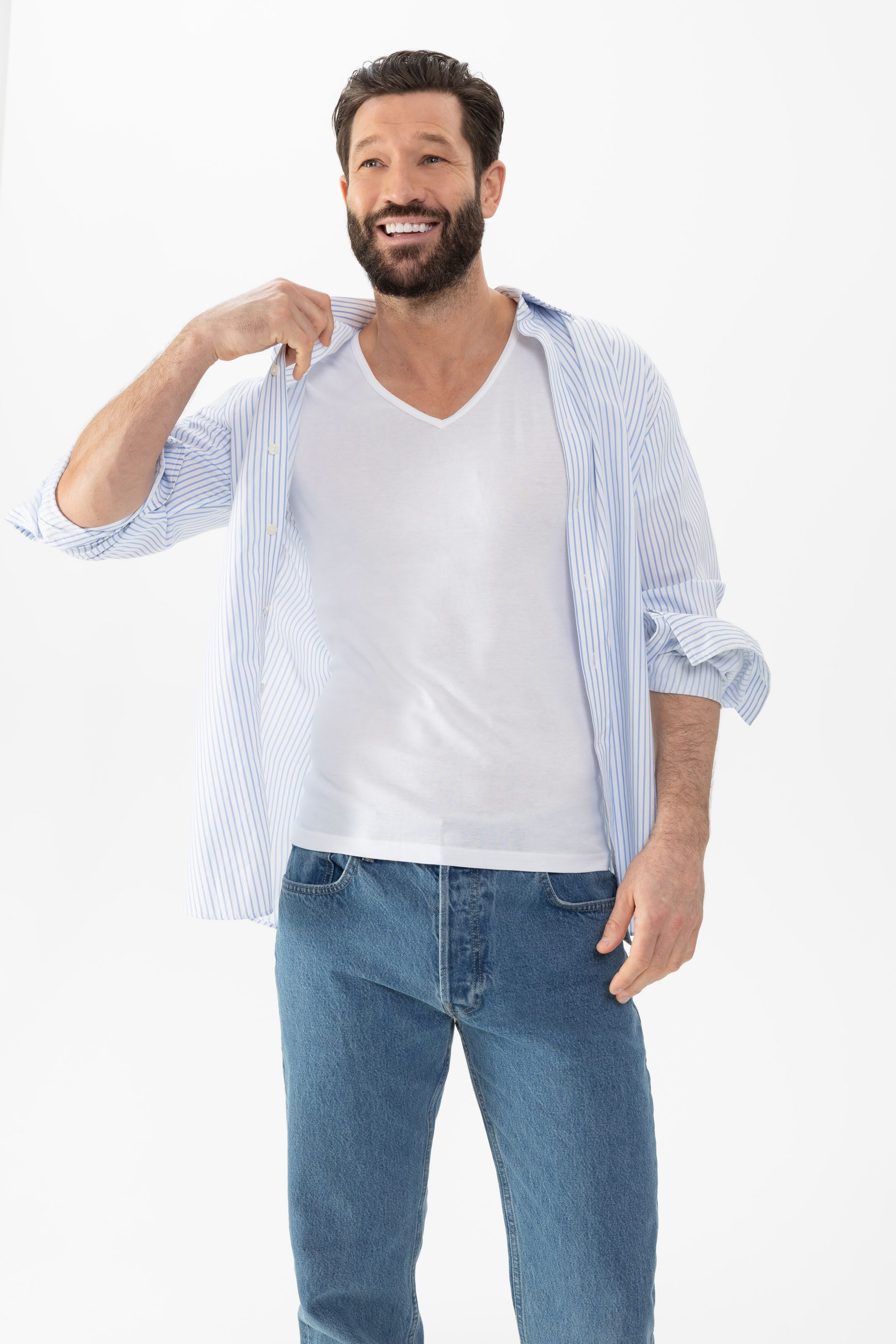 Mey Unterziehshirt Mey Herren Shirt Serie Casual Cotton Uni (1-St)