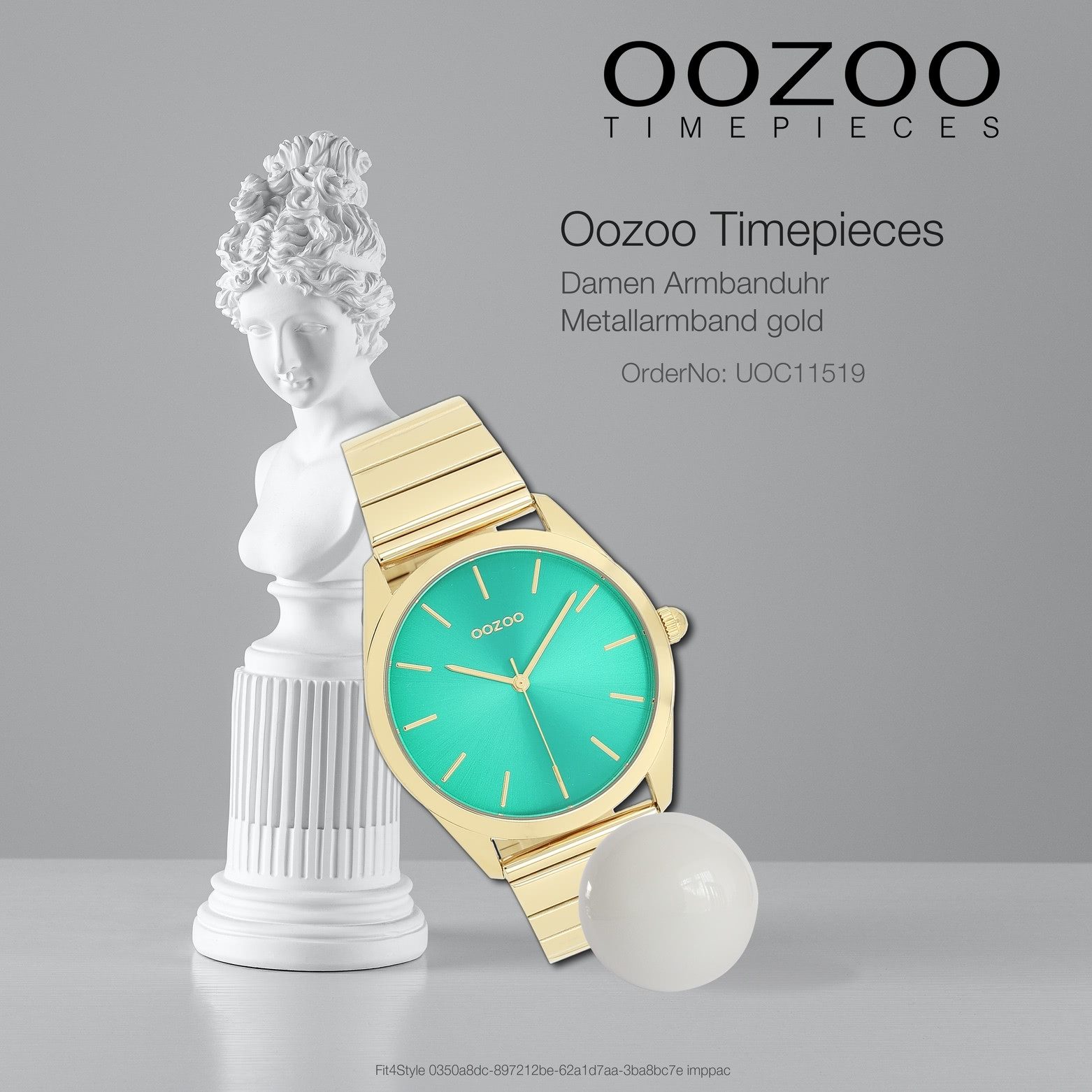 OOZOO Quarzuhr Oozoo Unisex Armbanduhr Timepieces Analog, (Analoguhr), Damen, Herrenuhr rund, groß (ca. 40mm) Metallarmband, Casual-Style