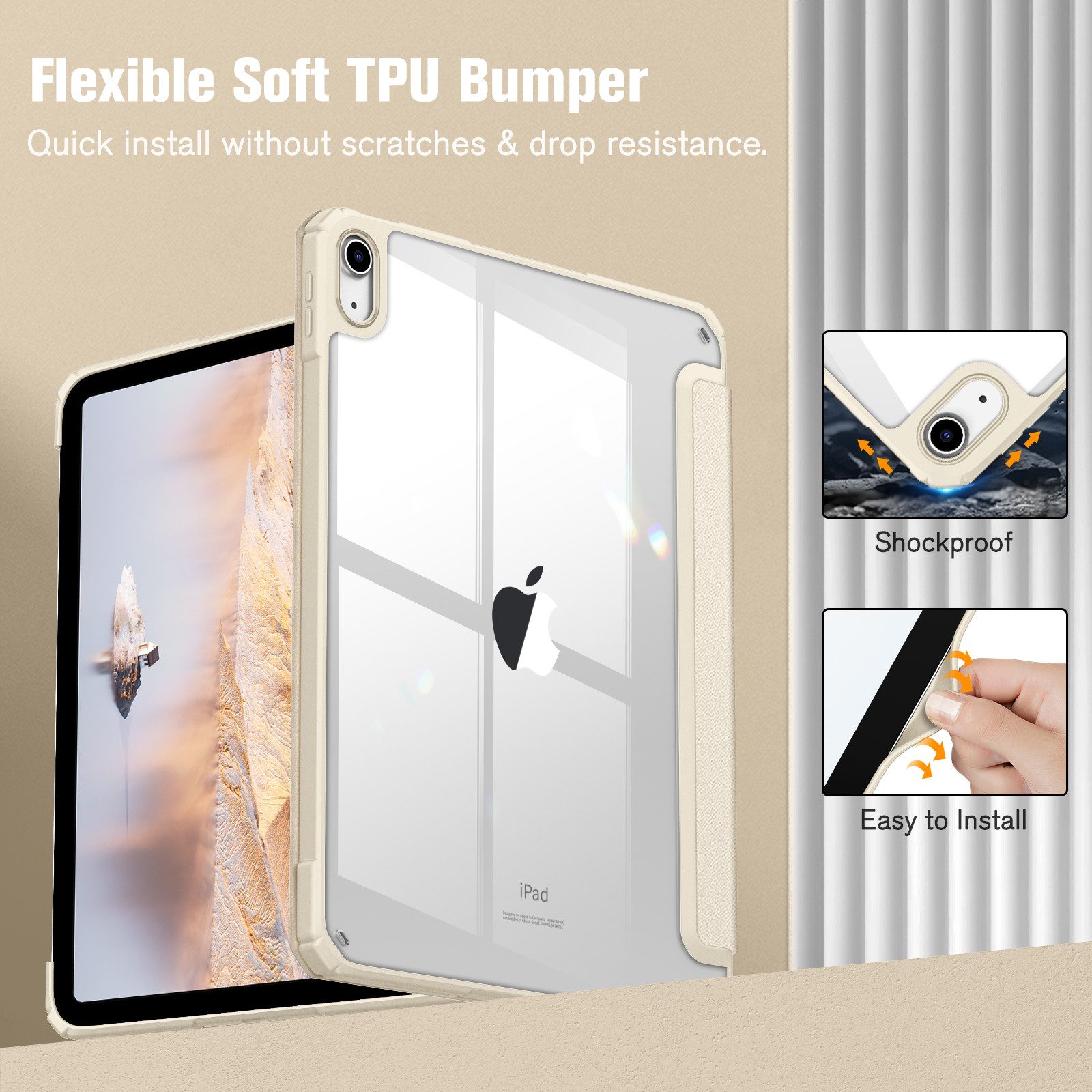 Fintie Tablet-Hülle für iPad 11. Generation 2025 11"(A16), iPad 10. Generation 2022 10.9", Ultradünn Case mit transparenter Rückseite Abdeckung, Auto Schlaf/Wac – Bild 4 von 5