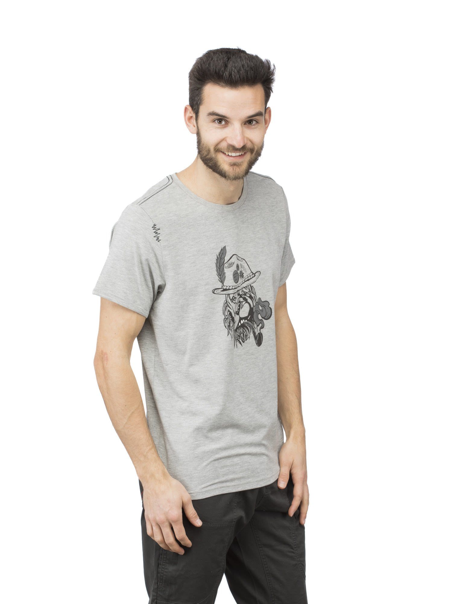 Chillaz T-Shirt Lion M Grey Herren Chillaz - Melange T-shirt Kurzarm-Shirt