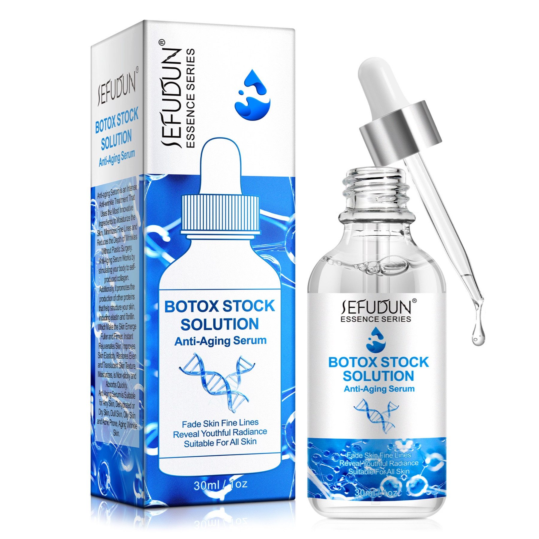 ALIVER Gesichtsserum Anti-Aging Anti-Falten Serum für Gesicht Gesichtsserum Botox-Solution, 1-tlg., Gesichtsserum, Hautpflege, Gesicht, Aliver