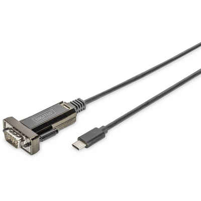 Digitus USB Typ C 2 auf serial Adapter, DSUB 9M 1m Kabel USB-Adapter
