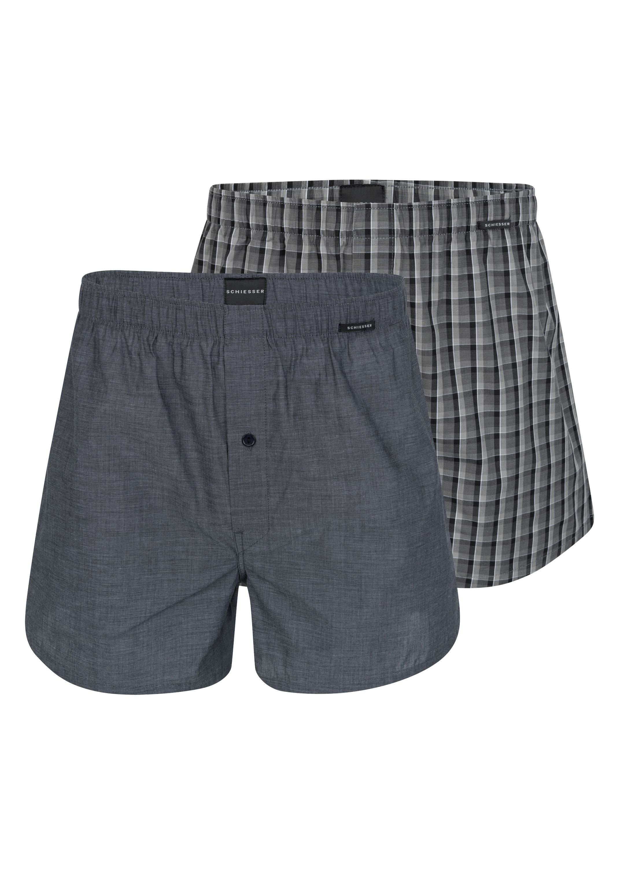 Schiesser Boxershorts 2er Pack Web (Spar-Set, 2-St) Boxershorts - Baumwolle günstig online kaufen