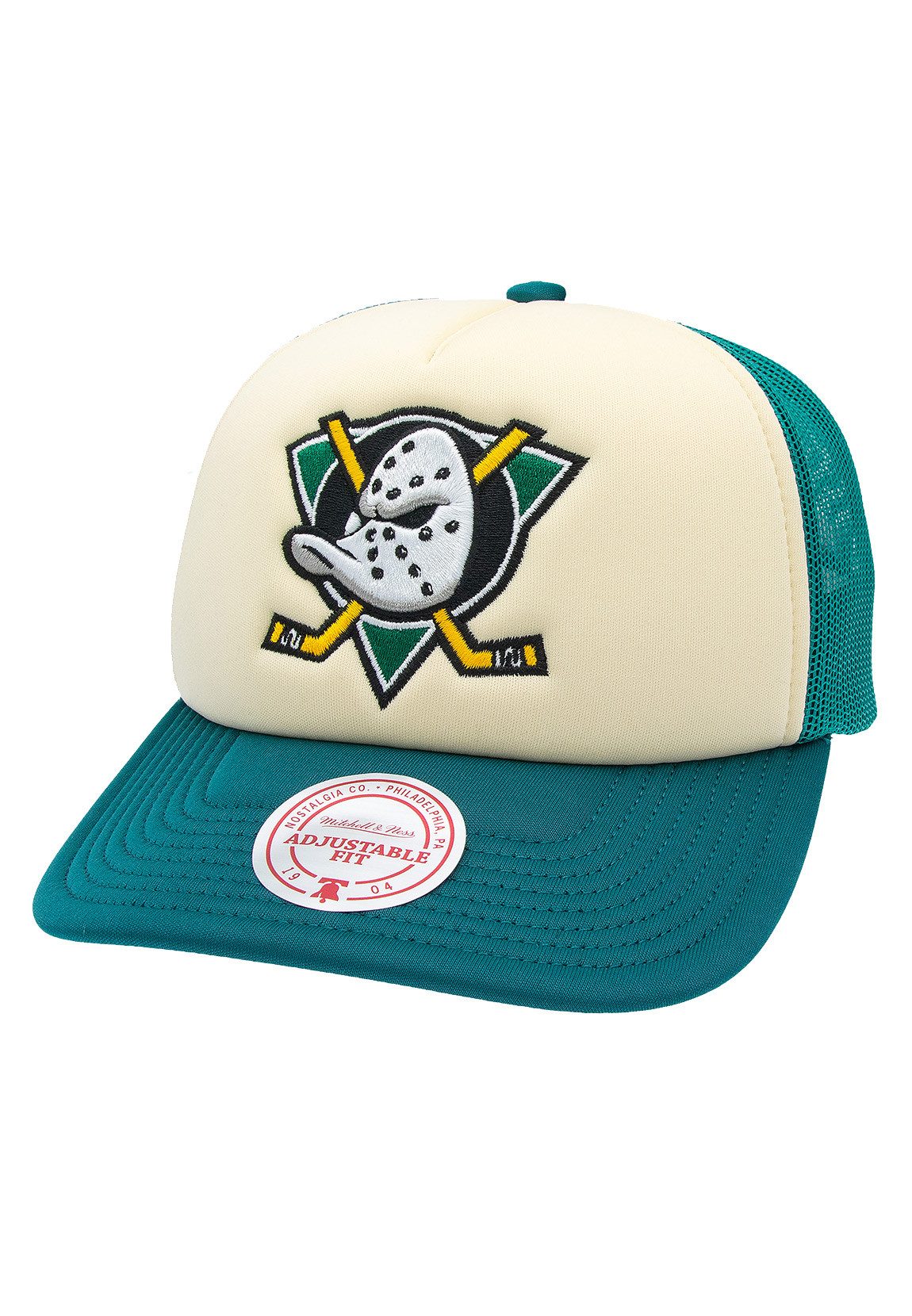 Mitchell & Ness Trucker Cap Mitchell & Ness NHL Vintage Block Trucker Cap ANAHEIM DUCKS Cream