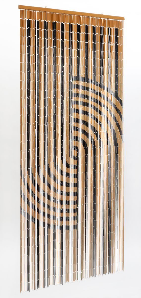 CONACORD Türvorhang Decona Japandi Dekovorhang braun, Ösen, halbtransparent, 90 x 200 cm, Bambus - blickdicht dank hoher Stranganzahl