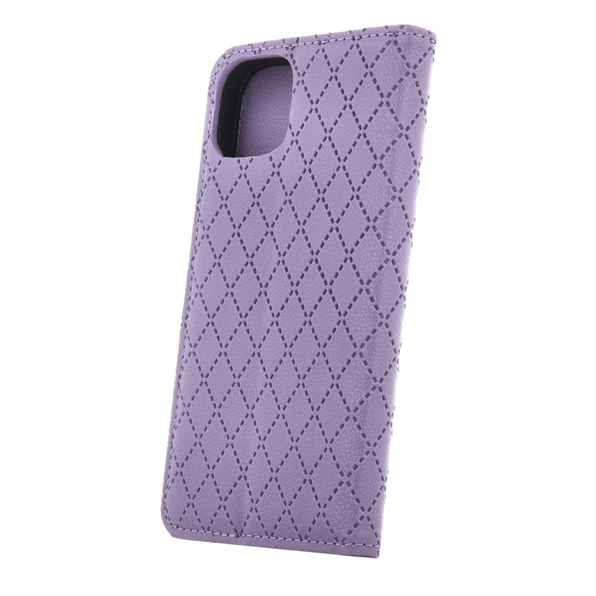 COFI 1453 Handyhülle Smart Caro für Honor 600 / Honor 600 Pro Violett Wallet Karomuster 6,57, Kariert mit Kartenfach und Standfunktion