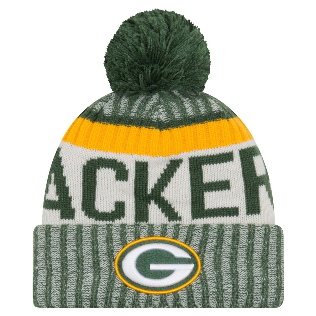 Fleecemütze NFL SIDELINE Bobble Green Bay Packers