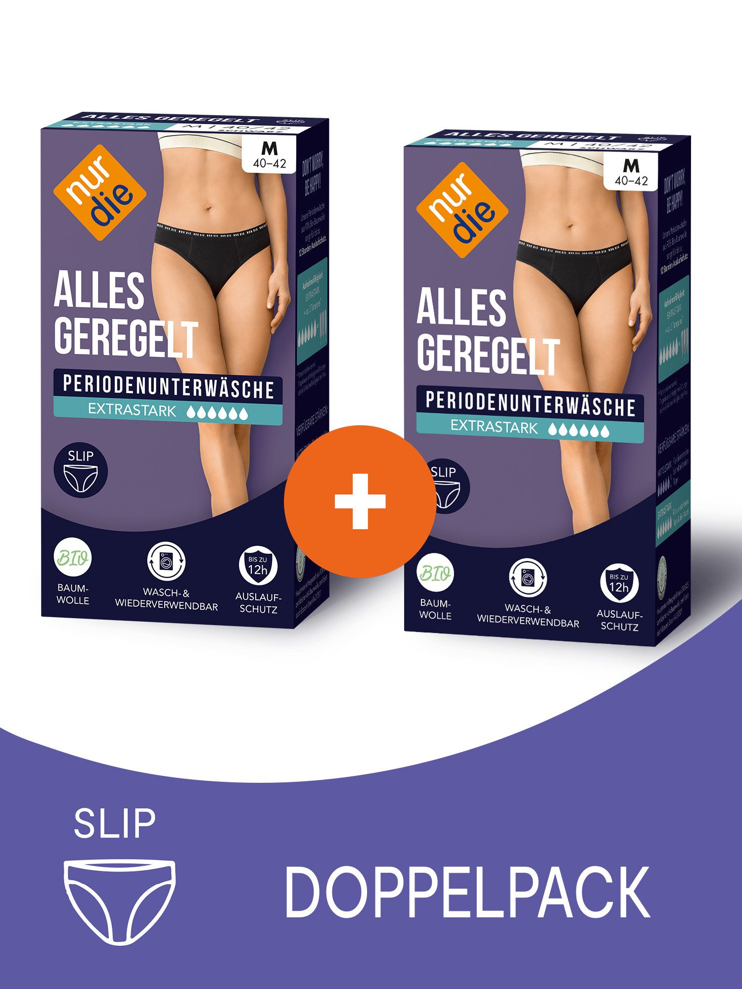 Nur Die Periodenslip Alles Geregelt (2-St) Menstruationsunterwäsche wiederverwendbar