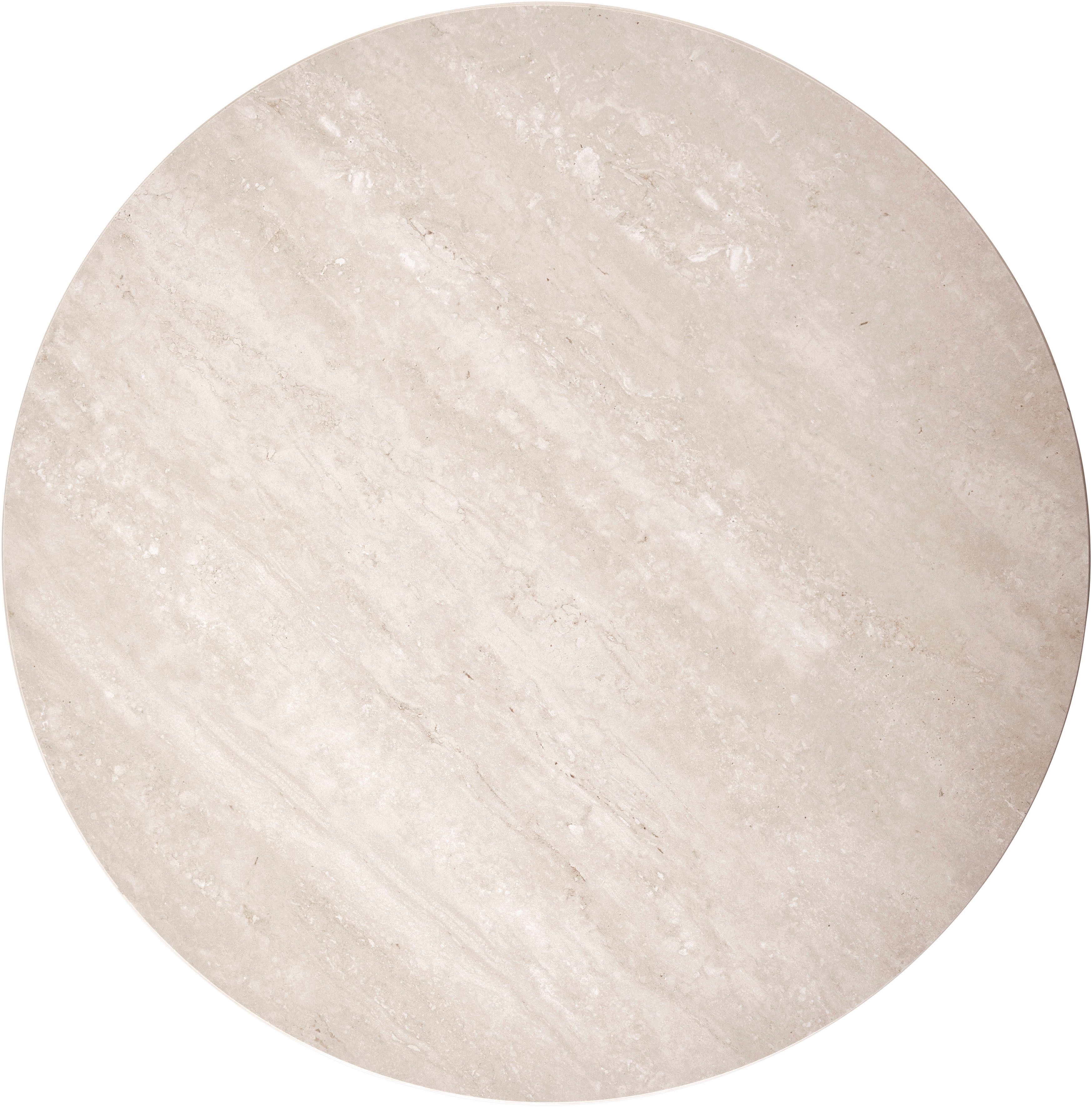 homsy by Ana Johnson Beistelltisch Laysy, Holzdesign aus Esche, U-Form, Keramik Tischplatte, Breite 45 cm – Bild 4 von 5