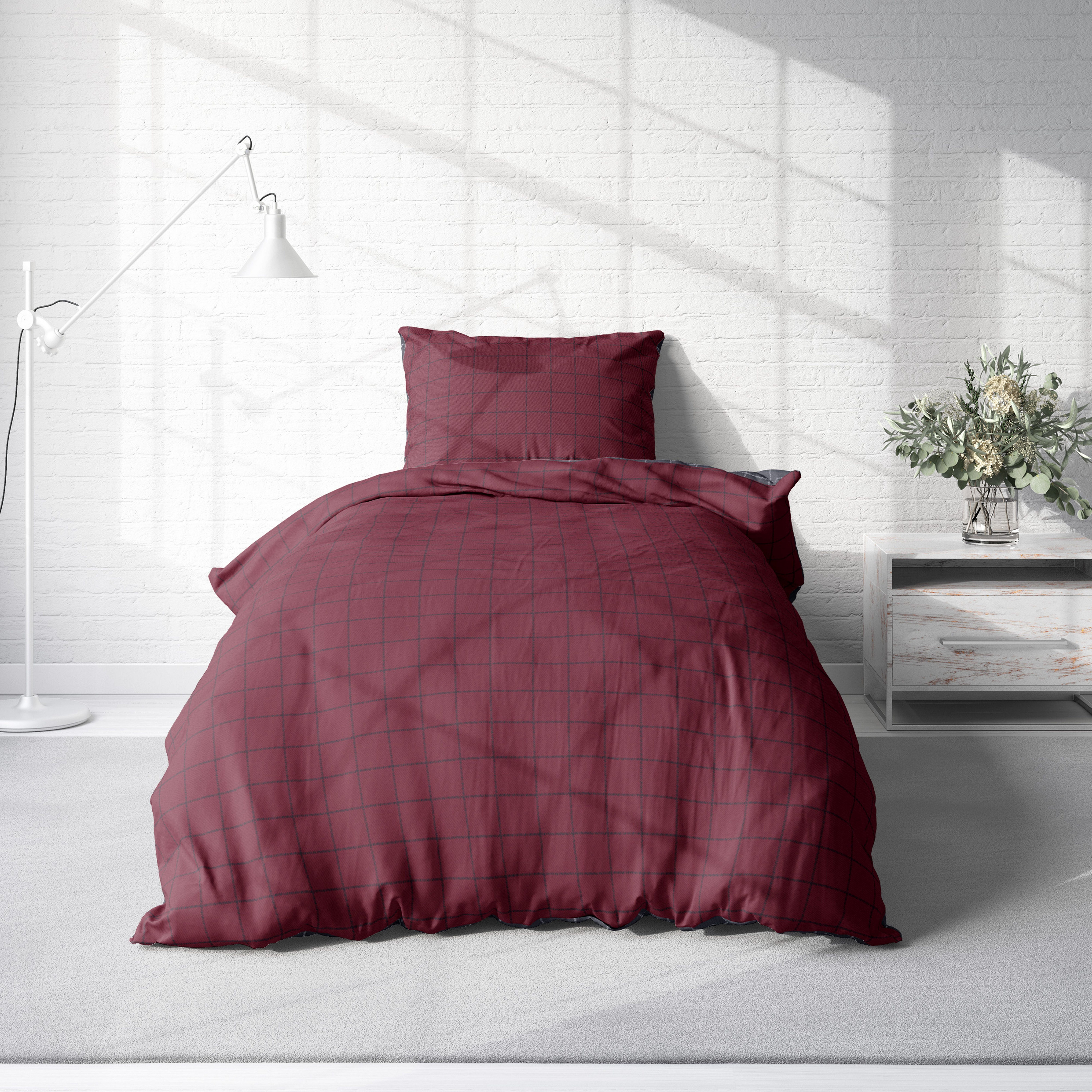 One Home Bettwäsche Wende Karo, Renforcé, günstig online kaufen