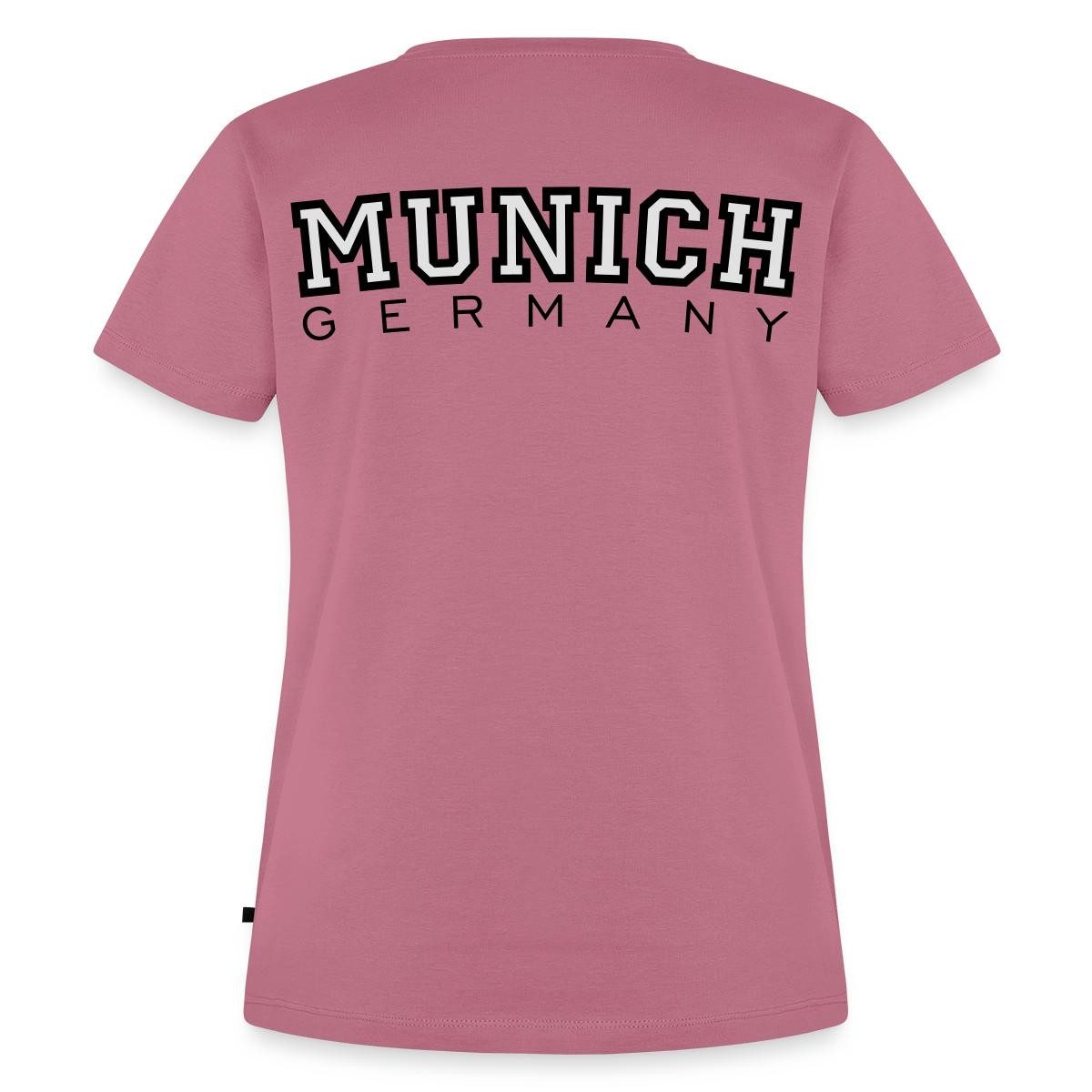 Spreadshirt T-Shirt Munich München Deutschland Streetwear College Frauen Premium T-Shirt (1-tlg) Fällt klein aus. Wir empfehlen, eine Größe größer zu bestellen.