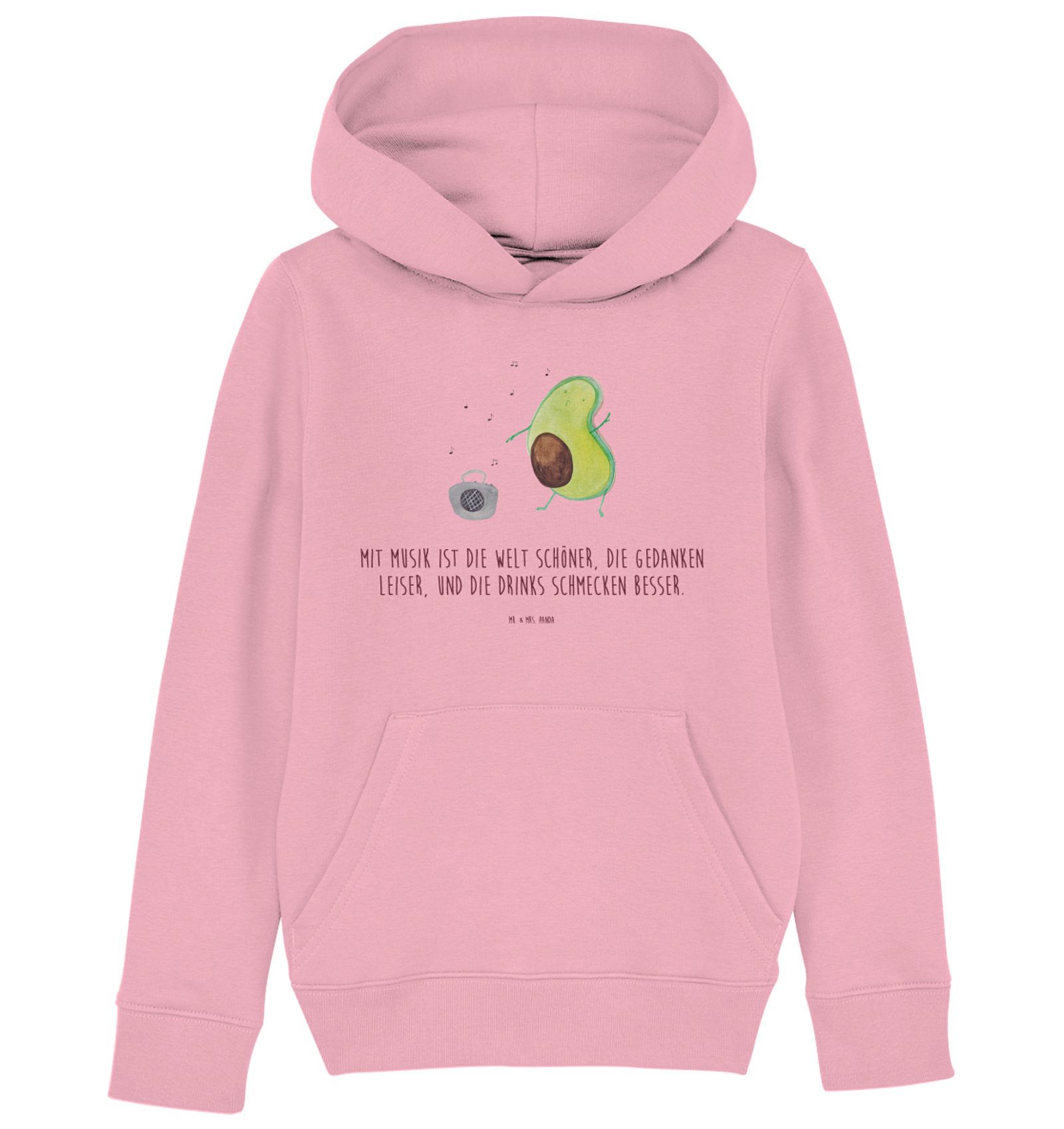 Mr. & Mrs. Panda Hoodie 9-11 Jahre (134/146) Avocado Tanzen - Cotton Pink - Geschenk, Jungen (1-tlg)