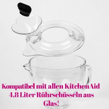 Kitty Professional Küchenmaschinen Zubehör-Set Profi-Spritzschutz kompatibel mit KitchenAid 4,8/4,3L Schüsseln