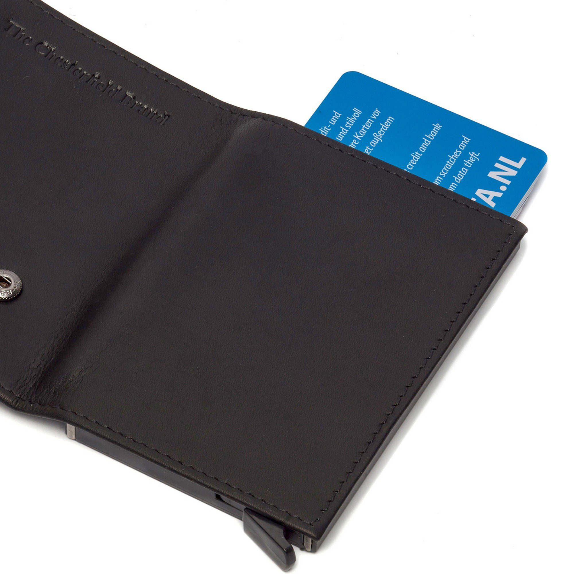 (1-tlg) black Geldbörse 10 Kreditkartenetui Brand 8cc Chesterfield The - Frankfurt cm RFID
