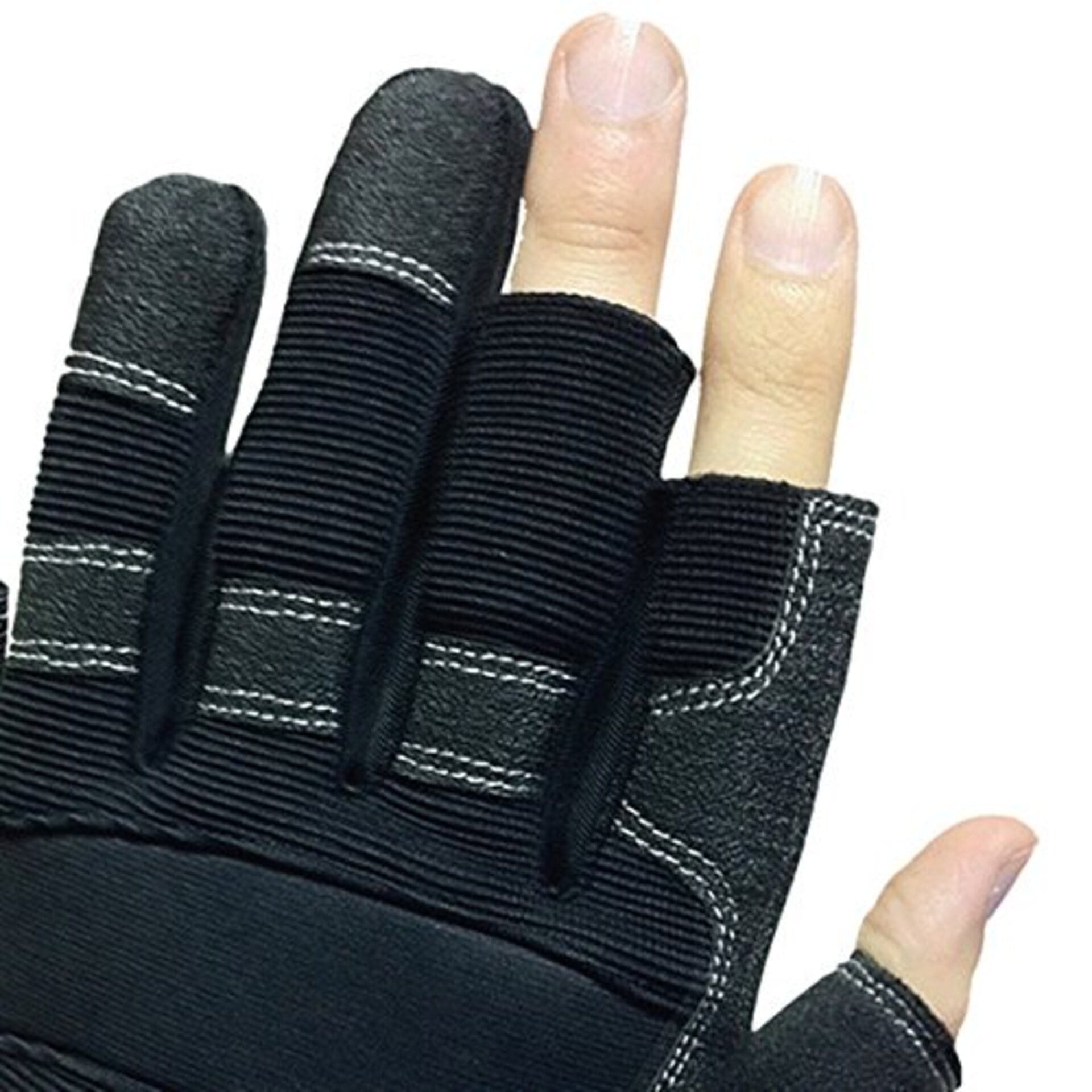 Hase Safety Gloves Leder-Arbeitshandschuhe Technik 3 Finger Montage Handschuh Outdoor Mechaniker (Paar, 1-St., VPE= 1 Paar, Gr 8-12) High-Quality Velcro/ High-Q – Bild 3 von 4