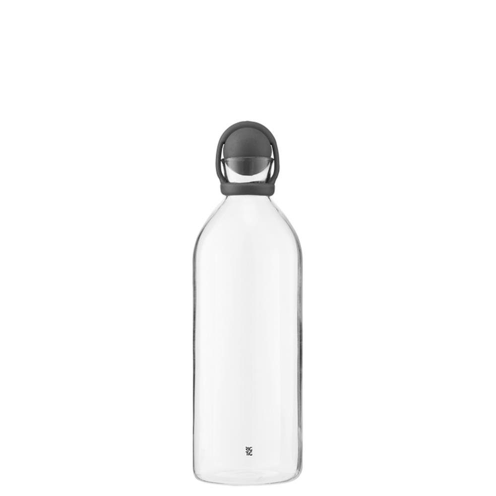 RIG-TIG Karaffe COOL-IT, 1,5 Liter, Dunkelgrau, aus Glas, mit Kugelverschluss
