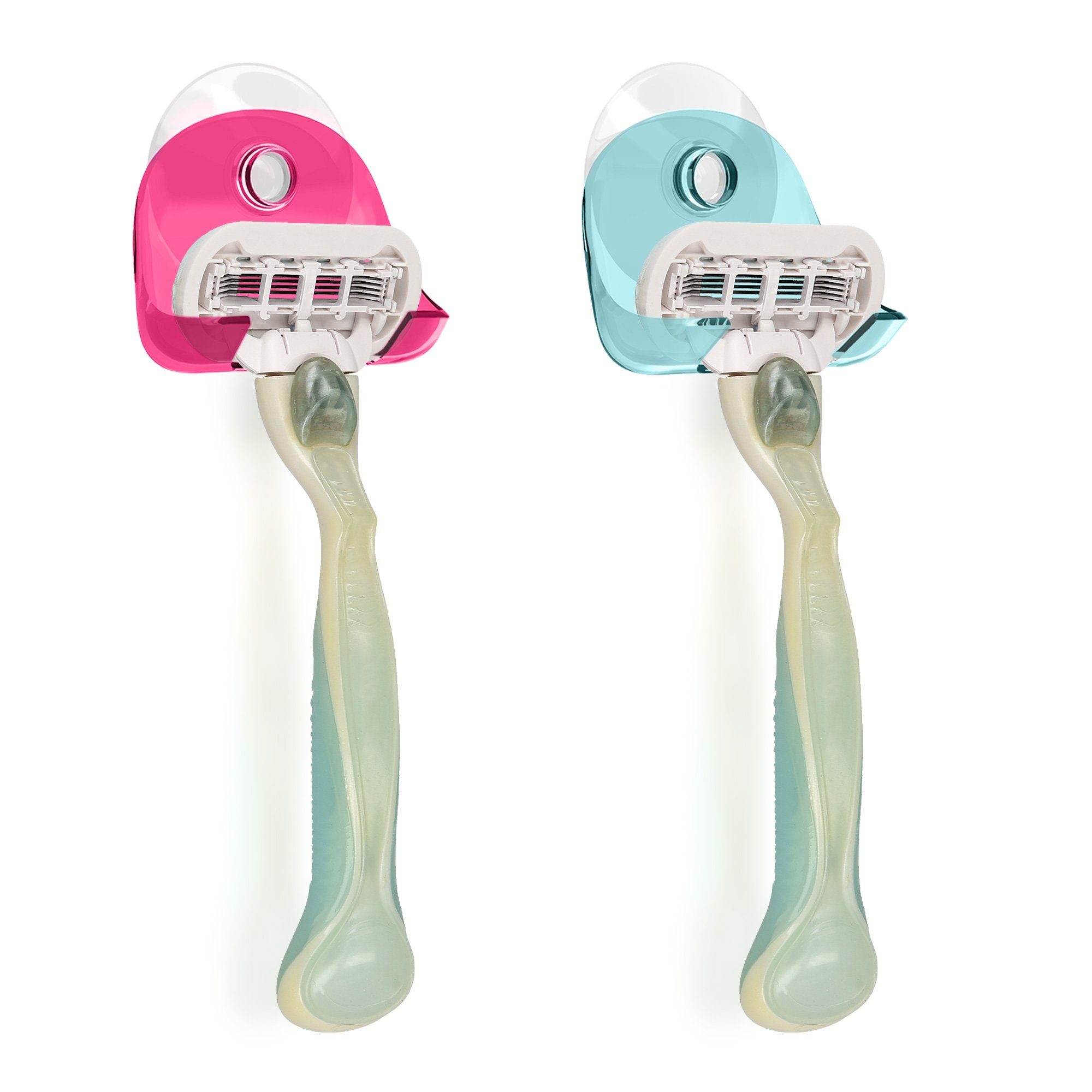 Rasier-Set 2x Saugnapf Halterung für Rasierer