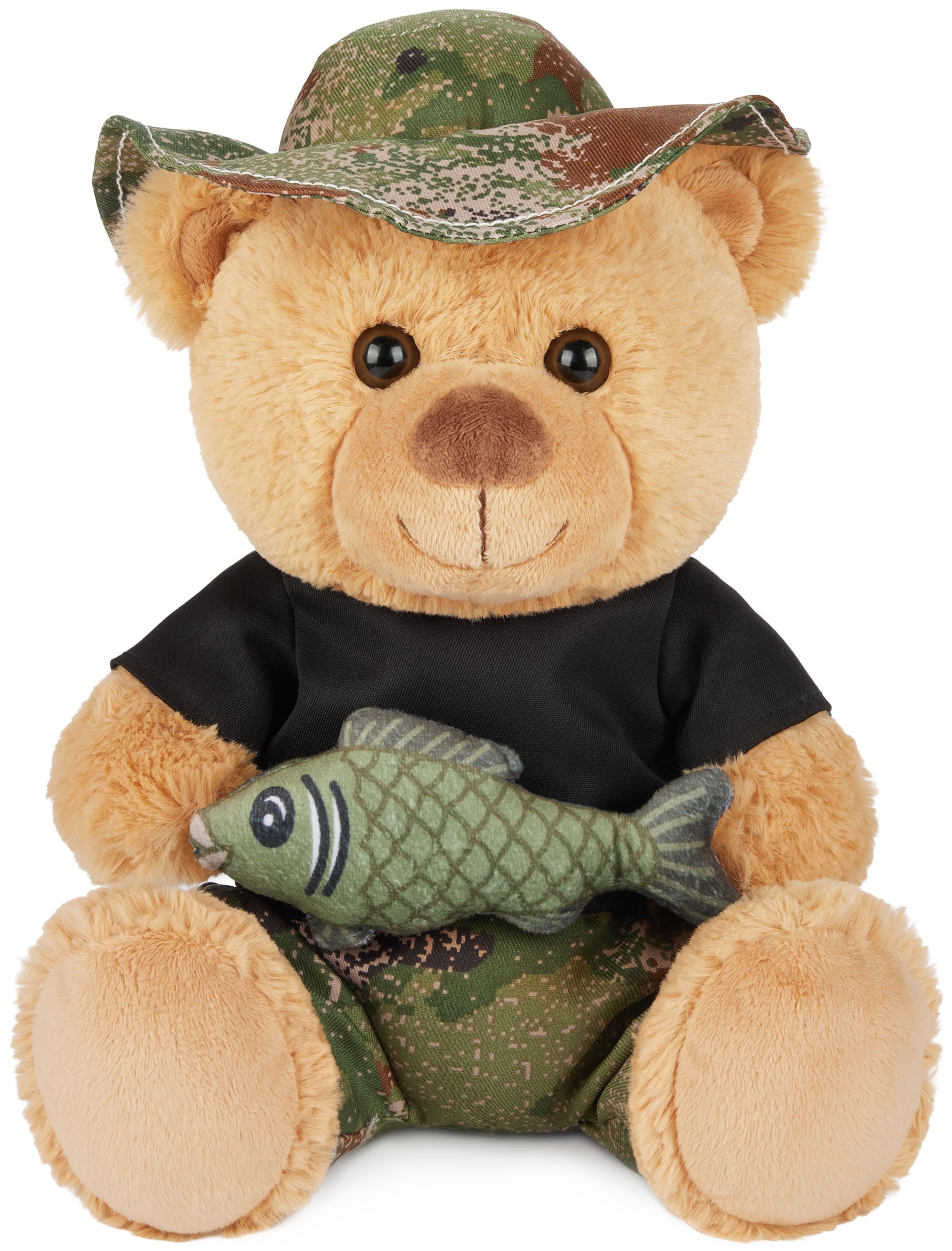 BRUBAKER Kuscheltier Teddybär Angler mit Fisch und Anglerhut - 25 cm Teddy günstig online kaufen