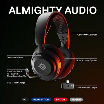 SteelSeries Arctis Nova 4P Gaming-Headset (360 Spatial Audio)