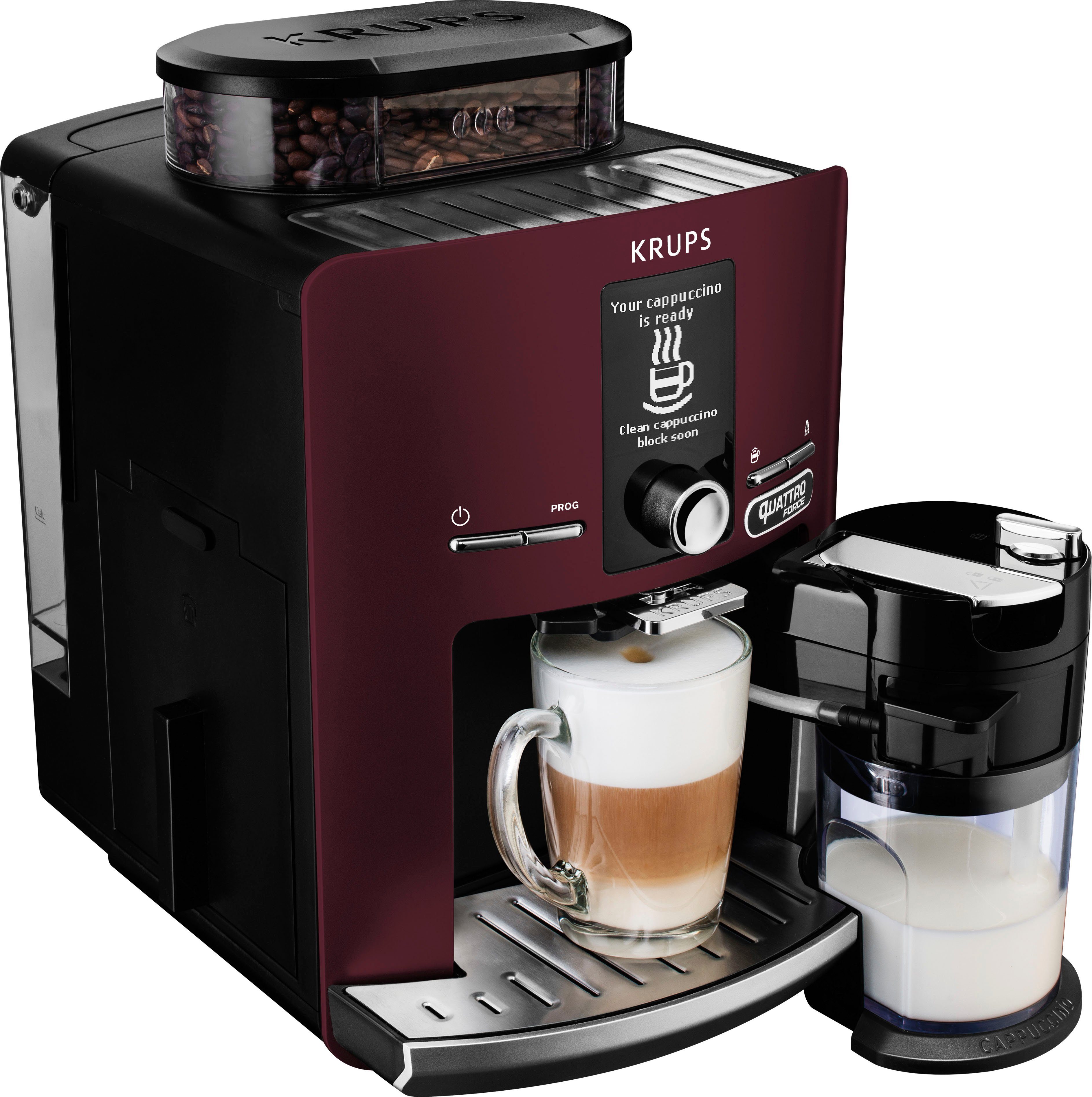 Krups Kaffeevollautomat EA829G Espresseria Automatic Latt'Espress, mit kompact-LCD Display, integrierter Milchbehälter