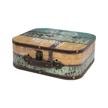 HMF Aufbewahrungsbox Vintage Koffer, Multifunktionskoffer (1 St), Handgefertigter Geschenkkoffer im Fahrrad Design, 25x21,5x8,5 cm