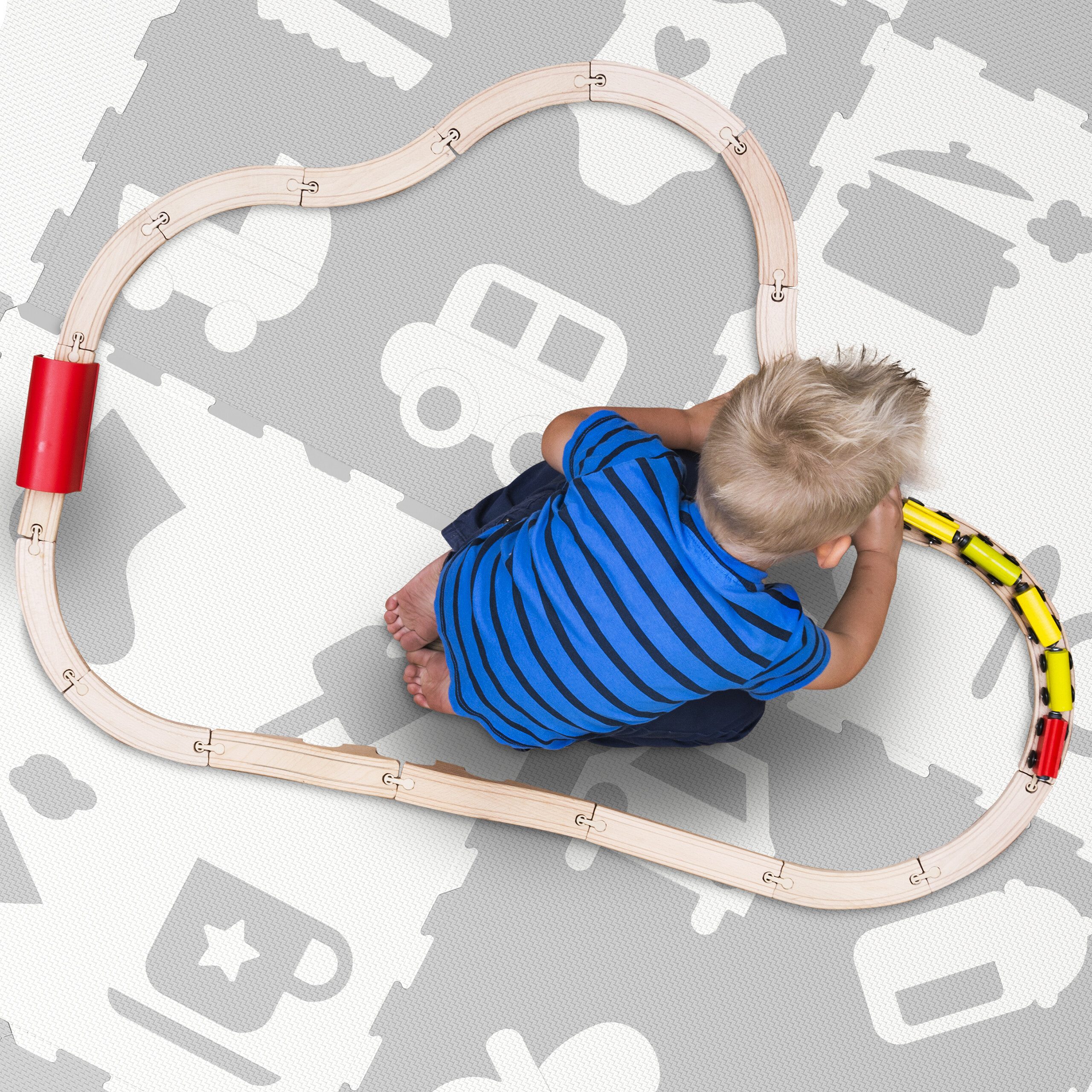 relaxdays Spielmatte Puzzlematte Symbole