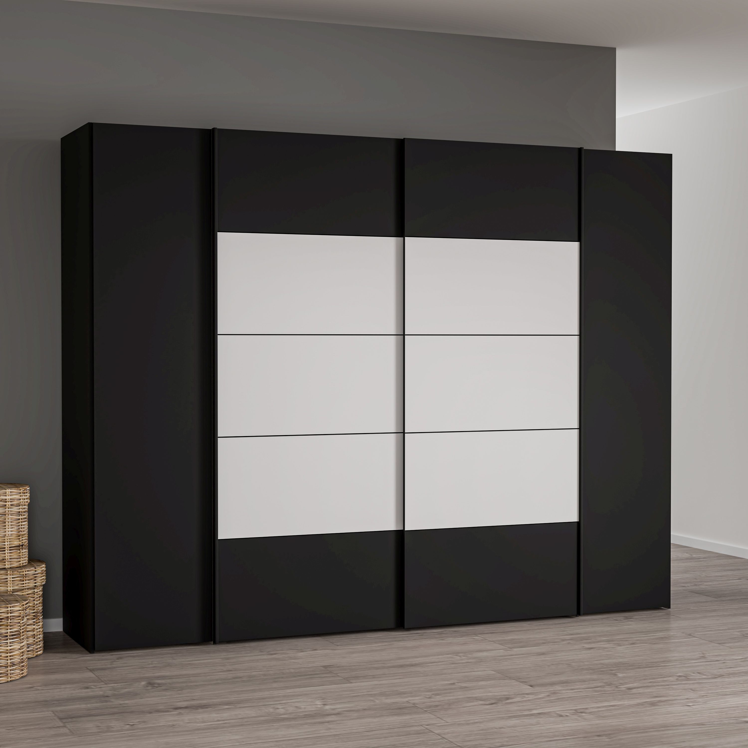 FORTE Schwebetürenschrank Dreh- und Schwebetürenschrank NARAGO