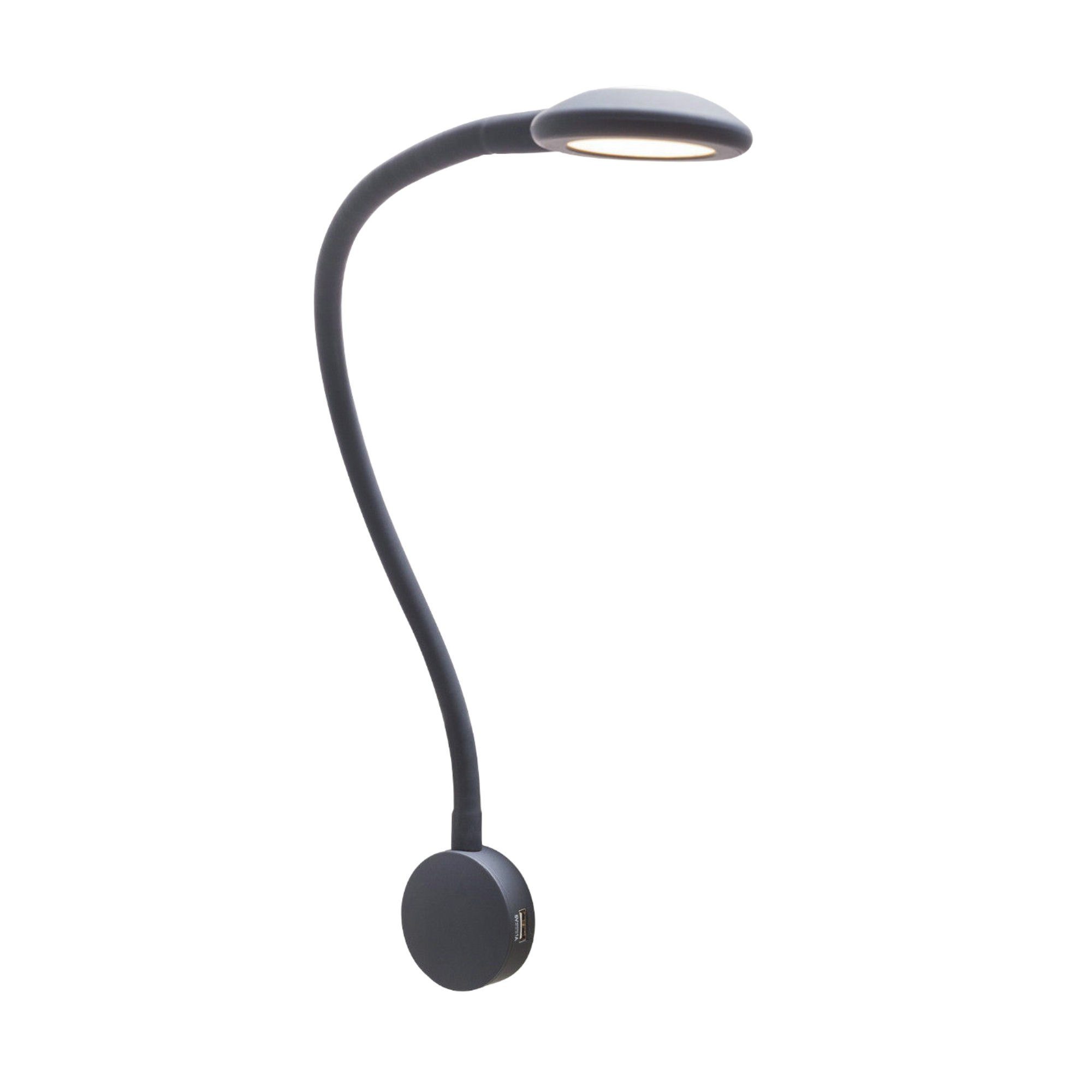 kalb Bettleuchte LED Bettleuchte USB Ladestation Touch-Schalter schwarz od. weiss, Touch-Schalter, warmweiß