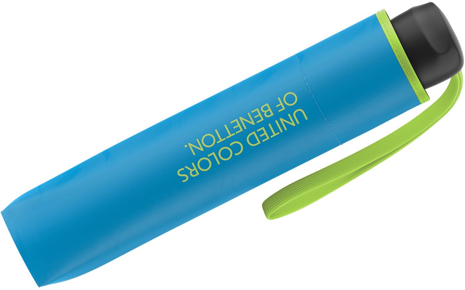 of Super Benetton - leuchtende 2023 United blue, Mini Saum kontrastreichem Taschenregenschirm HW blau-grün Modefarben malibu Colors mit