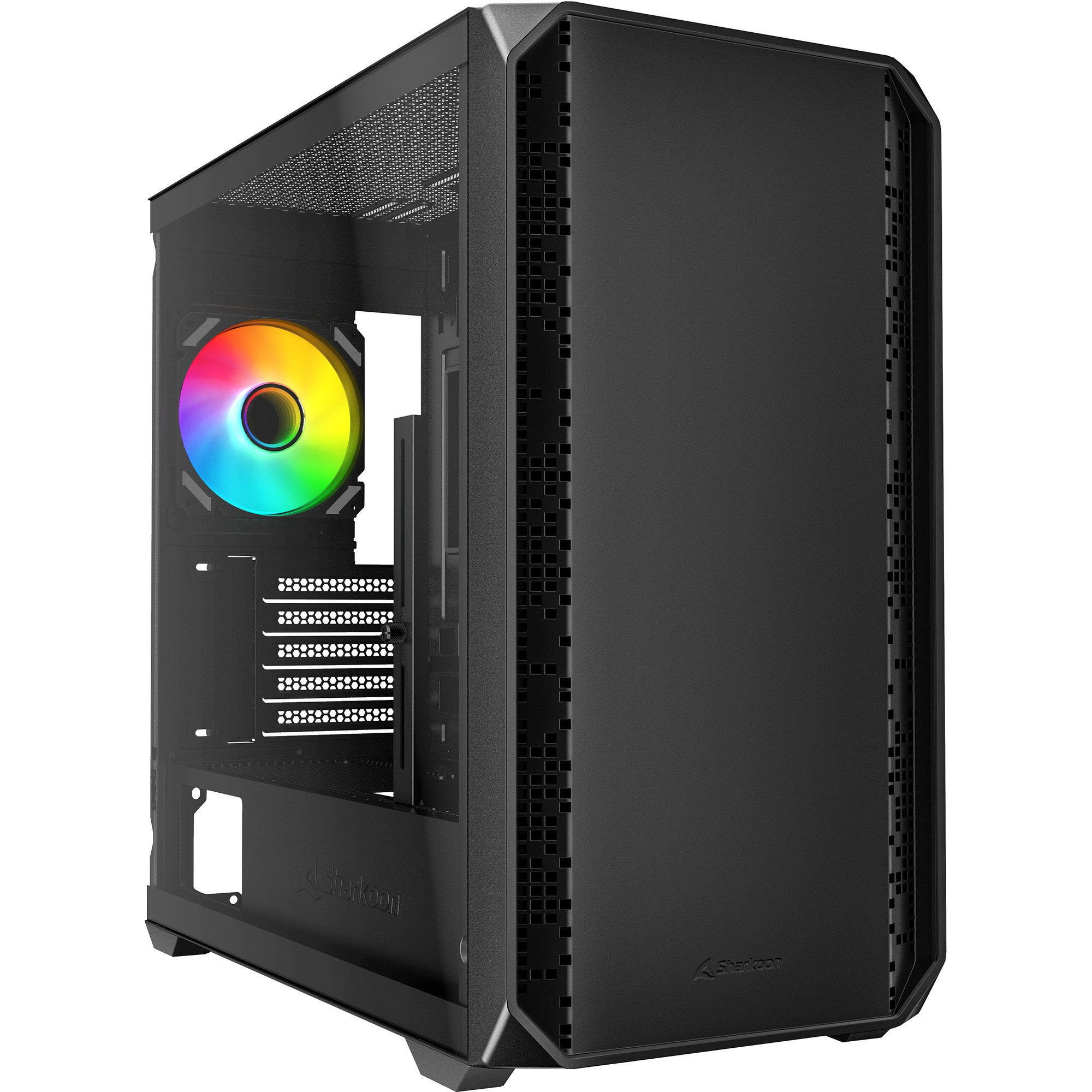 PC-Gehäuse Sharkoon MK2 RGB, Tower-Gehäuse, (Tempered Glass)
