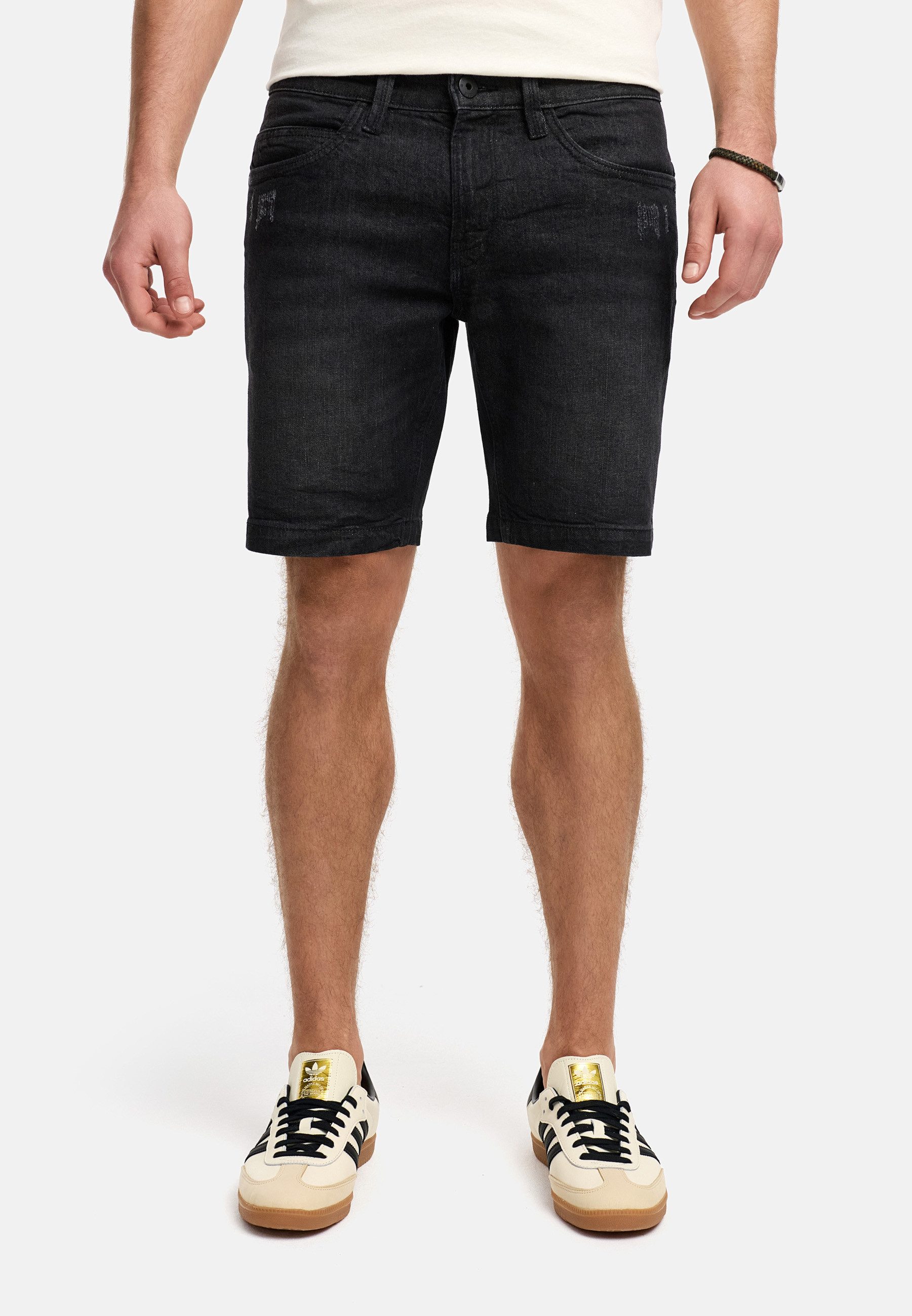 INDICODE Jeansshorts Herren INMCFly Jeans Shorts Herrenshorts stretchy Denim-Shorts mit crushed washing
