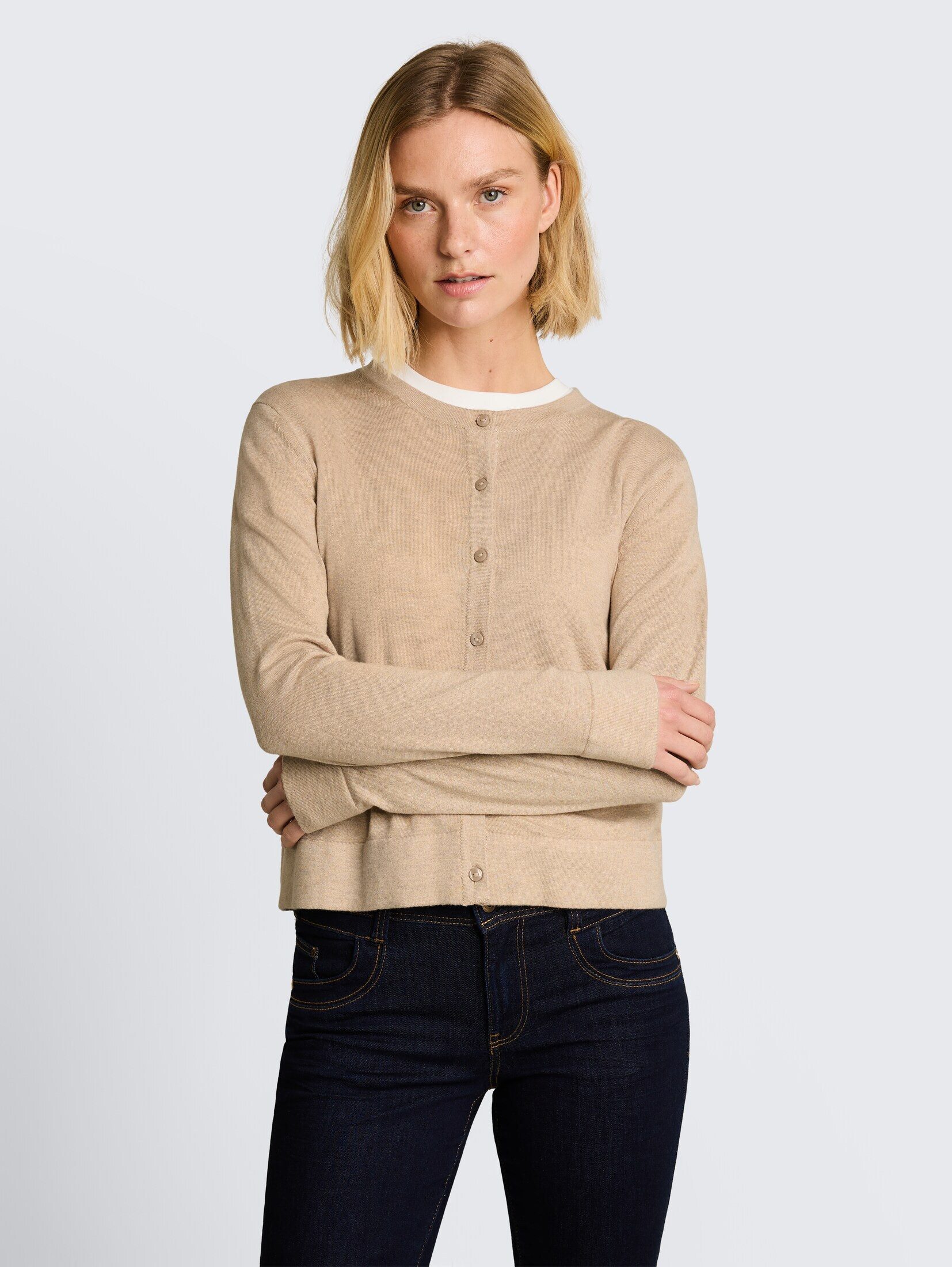 TOM TAILOR Cardigan Pullover & Strickjacken Cardigan mit Seidenanteil