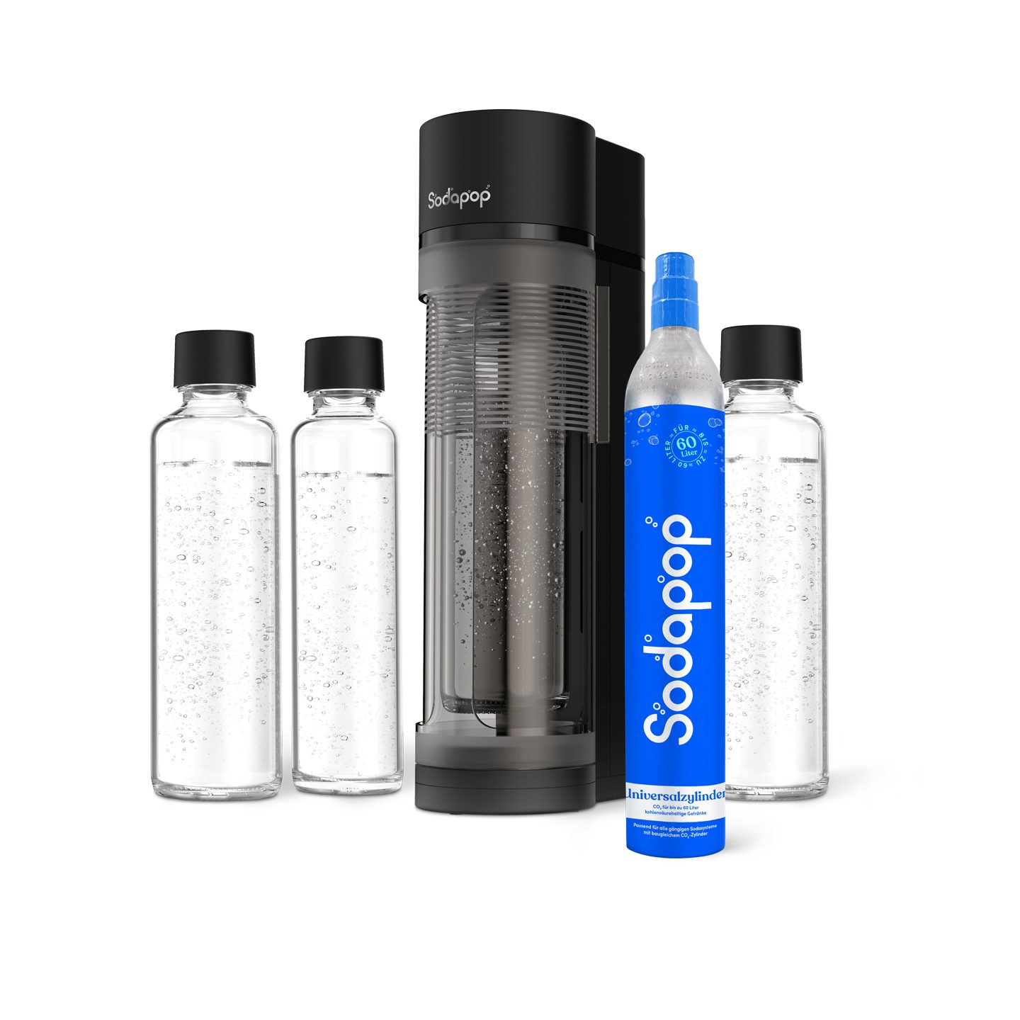Wassersprudler Logan inkl. 3 Glasflaschen & CO² Zylinder