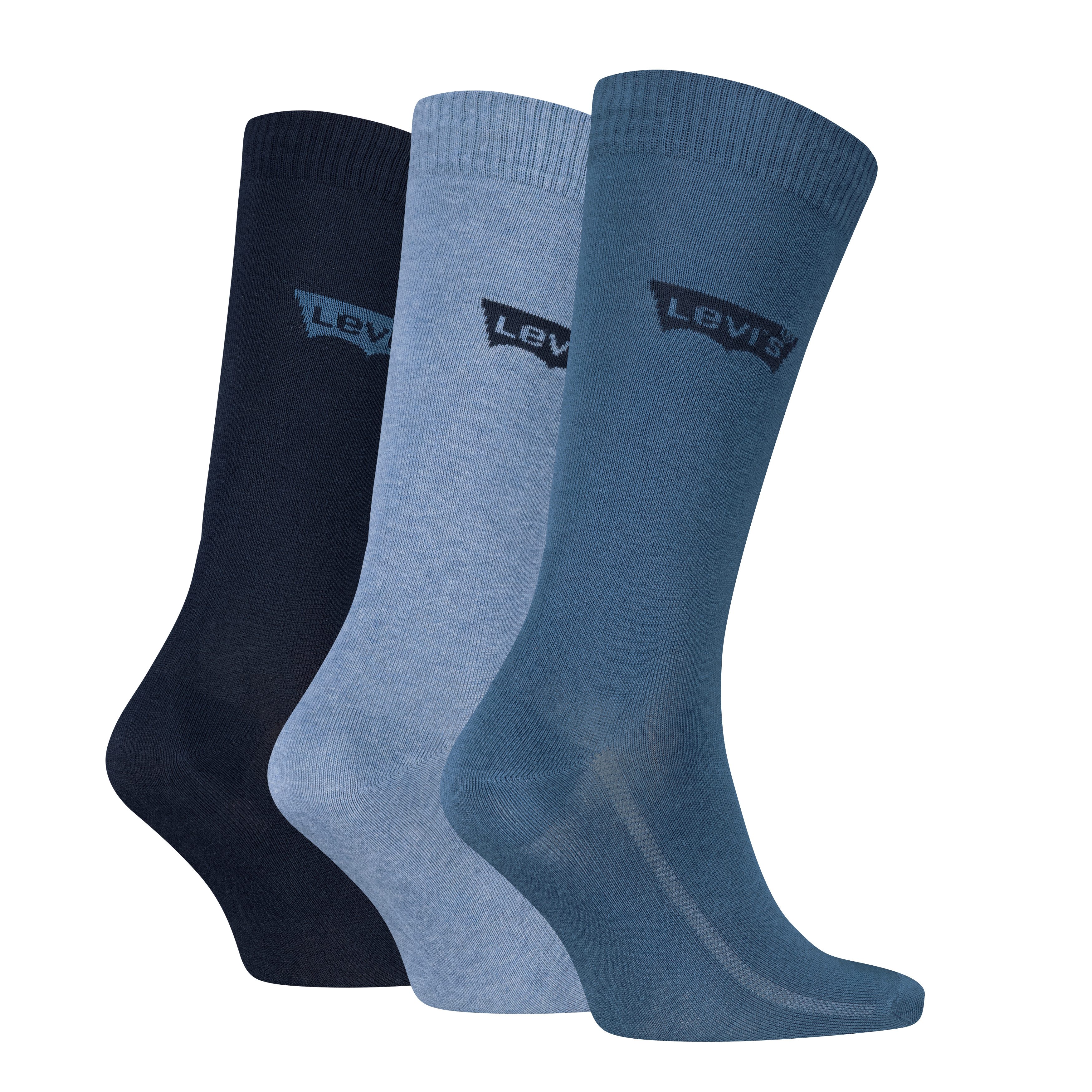 Levi's® Socken LEVIS REGULAR CUT BW LOGO RECYCL CO (Packung, 3-Paar, 2er Pack) mit breitem Logobund