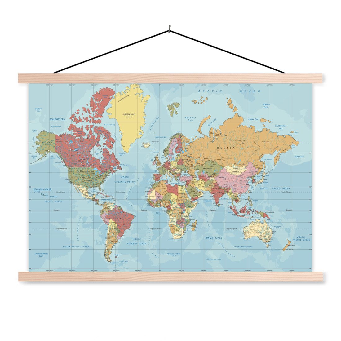 MuchoWow Poster Karte - Welt - günstig online kaufen