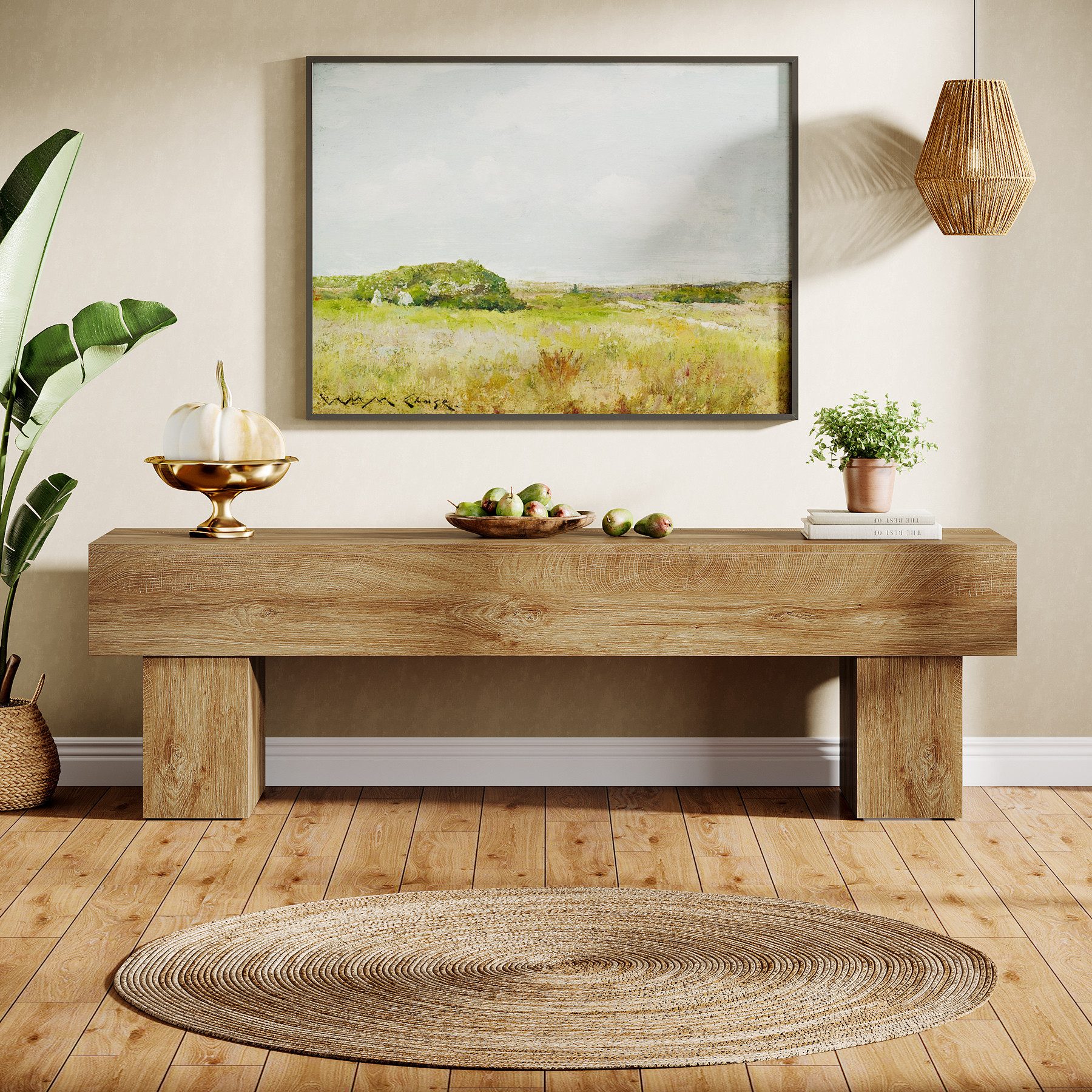 Tribesigns TV-Schrank 160cm TV-Ständer mit offenen Ablageflächen,TV-Schränke & Konsolentisch