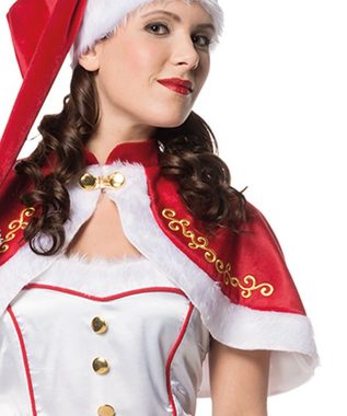 Karneval-Klamotten Kostüm Nikolaus Kostüm Damen mit Umhang, Weihnachtskostüm Erwachsene