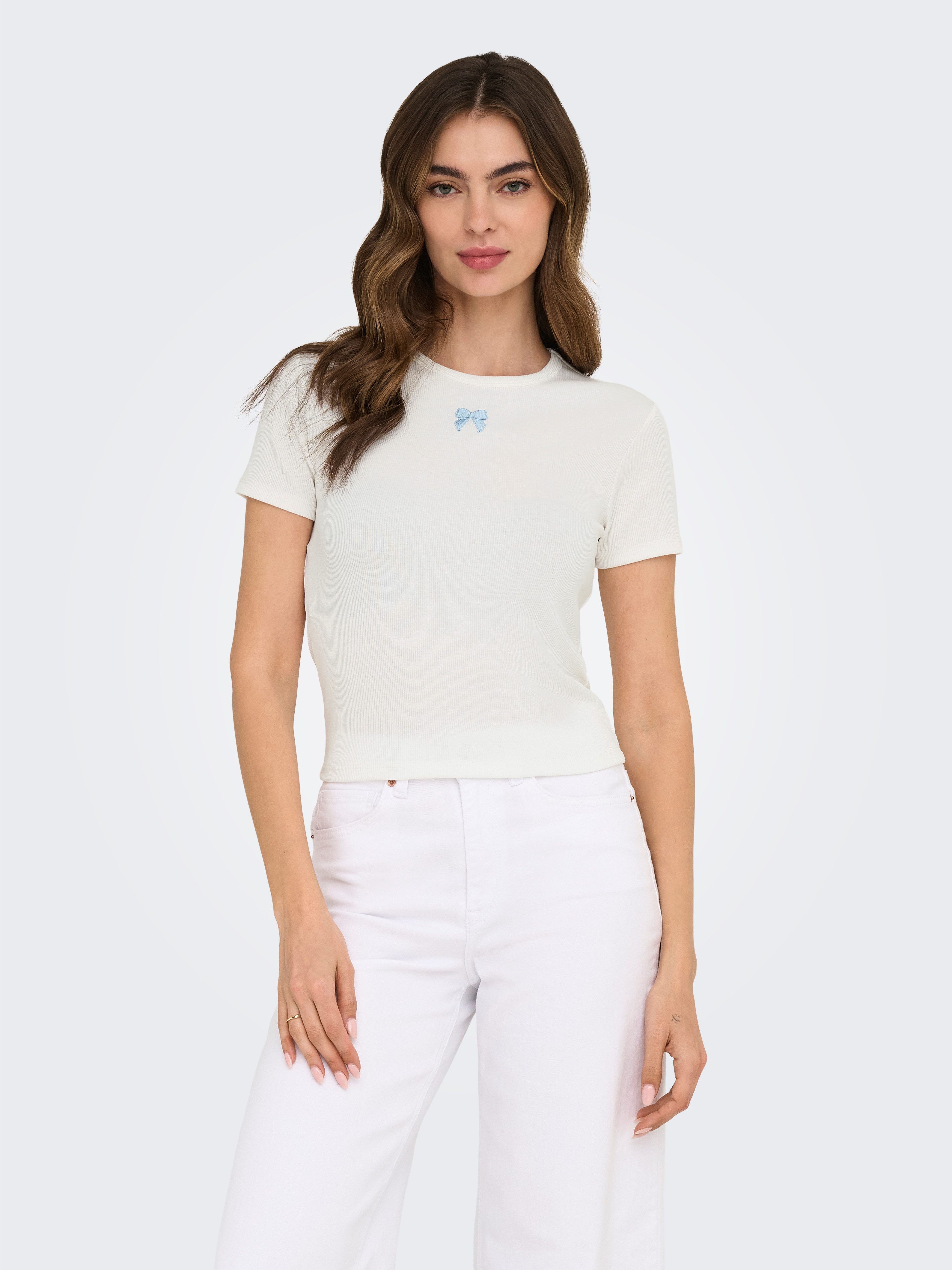 ONLY Kurzarmshirt ONLDANIELLA S/S RIB TOP CS JRS günstig online kaufen