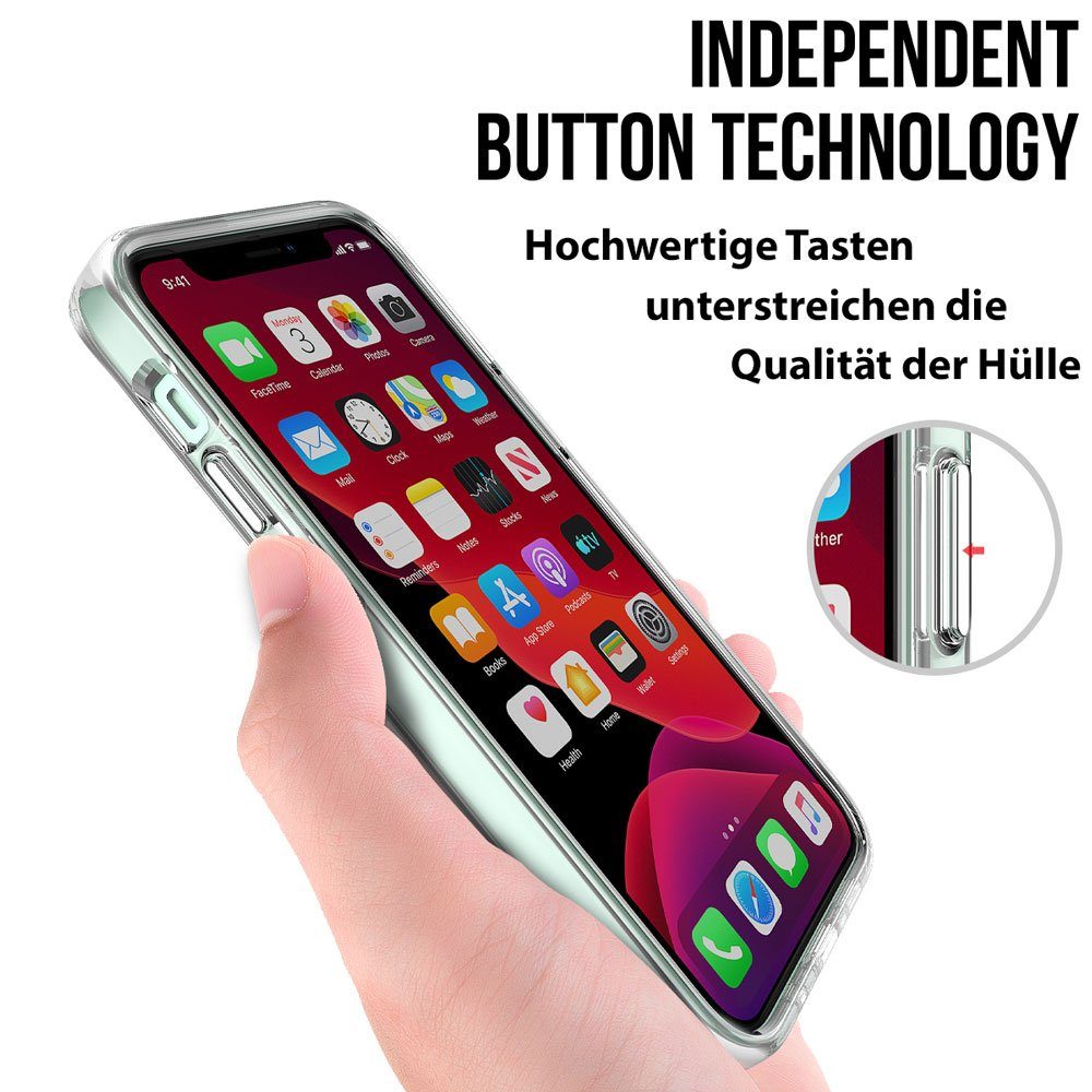 FITSU Handyhülle Ultraklare Hülle für iPhone 12 Transparent, Ultraklare Handyhülle transparentes Slim Case mit Eckenschutz