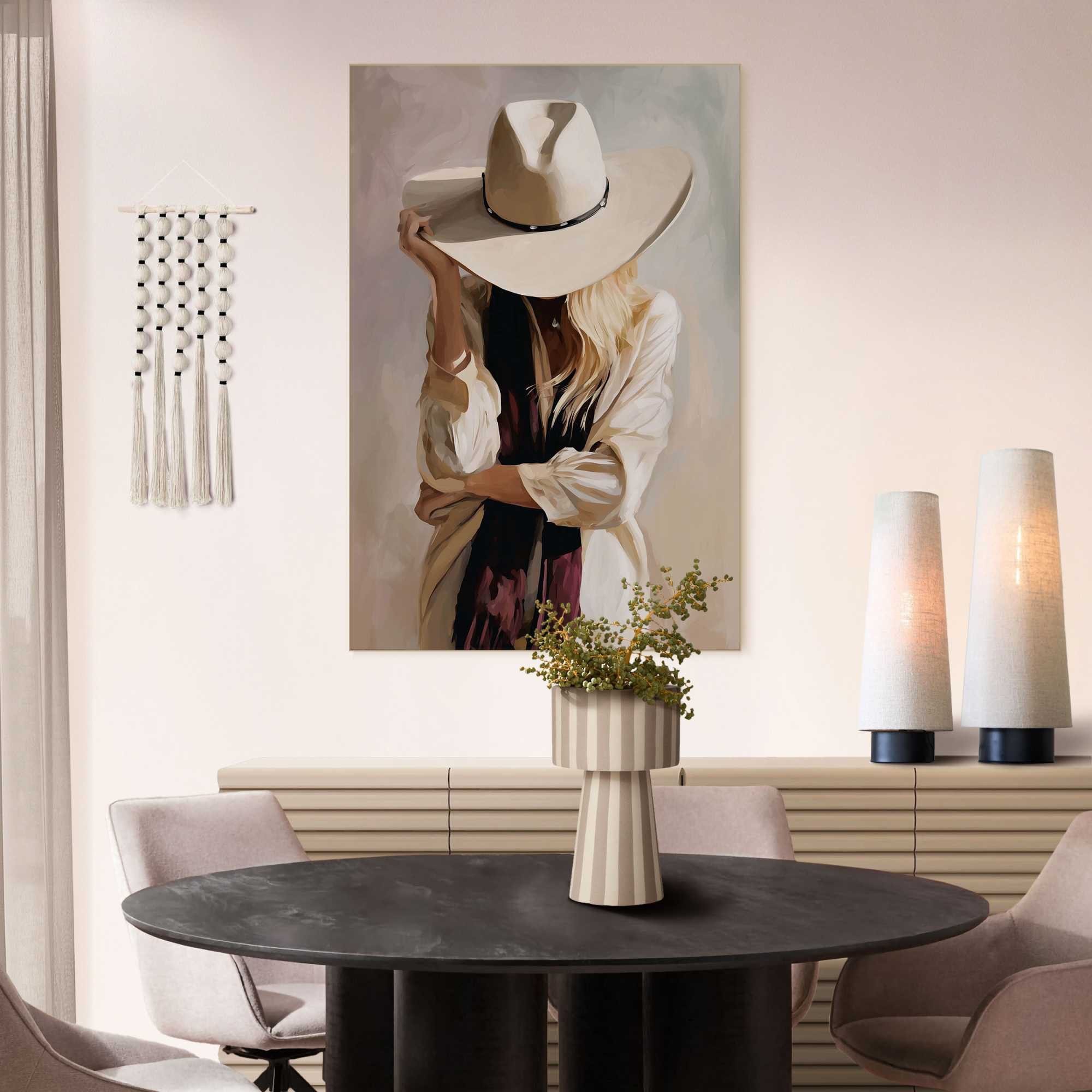 Reinders! Wandbild Westliche Frau, Menschen (1 St), Schlafzimmer - Braun - MDF - Frauen - 90x60 cm