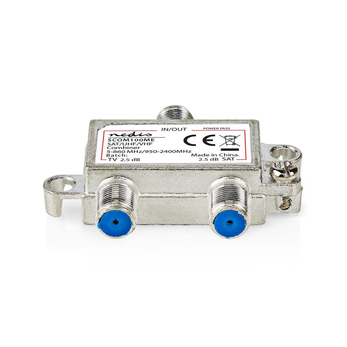 Nedis SCOM100ME Adapter Satelliten-Weiche zu Satelliten-Weiche, 5-, 950-, Power-Pass, einfache Anwendung, flexibel nutzbar