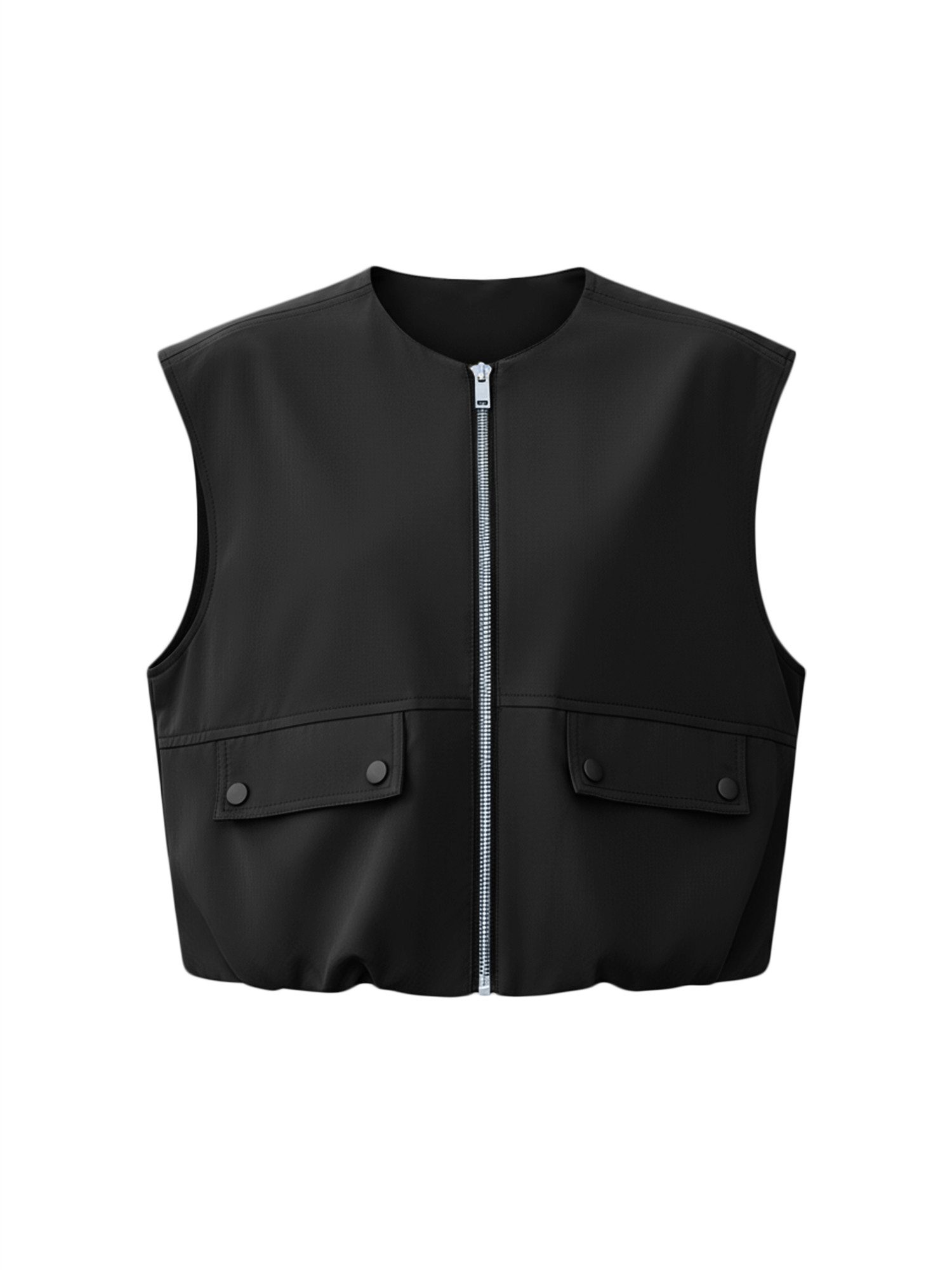 Imily Bela Kurzjacke Damen Lässige Cargoweste (Packung, 1-St., 1per-Pack) mit Reißverschluss