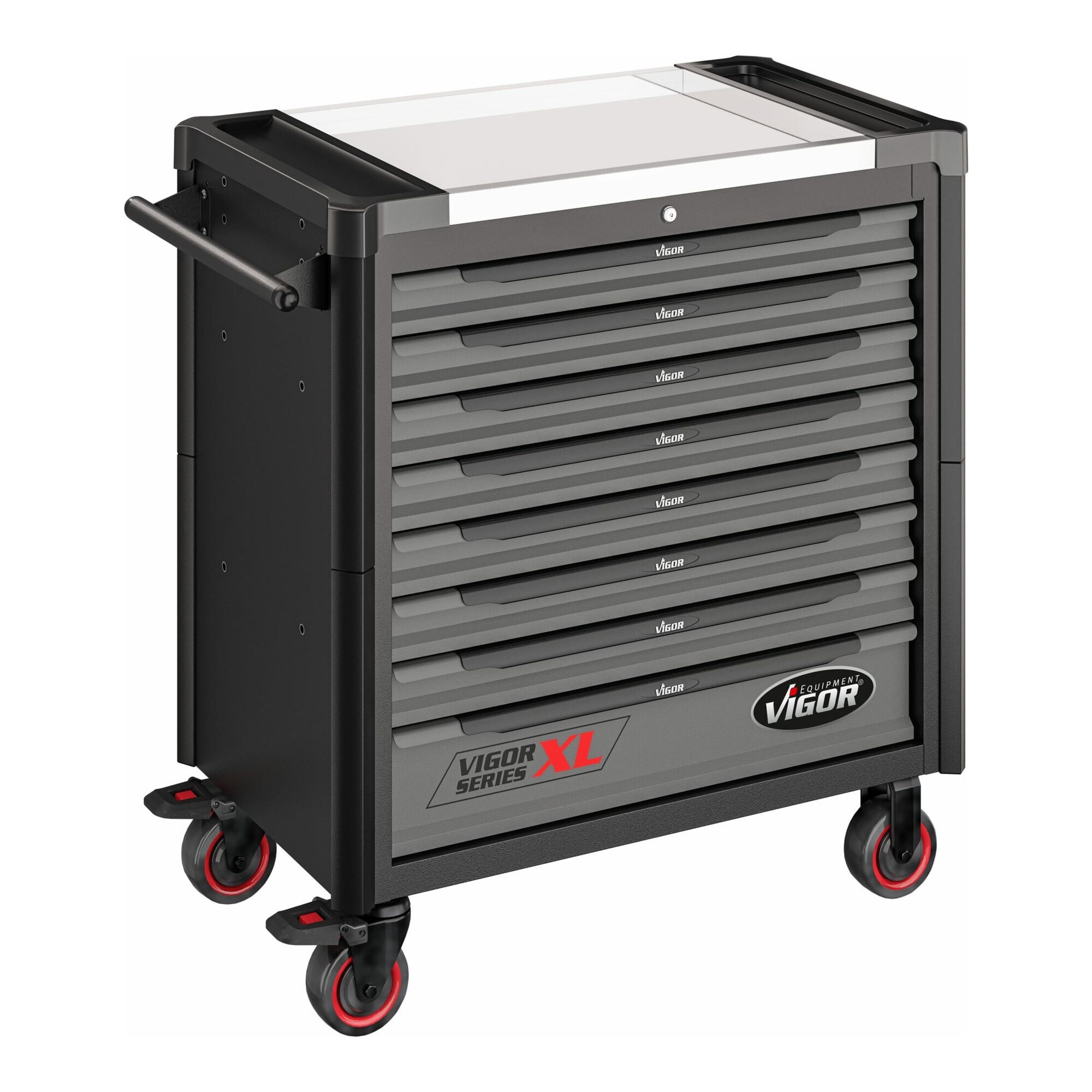 VIGOR Werkstattwagen VIGOR 1000 XL Edelstahl inklusive Sortiment 499-teilig V4481-X/499 ∙