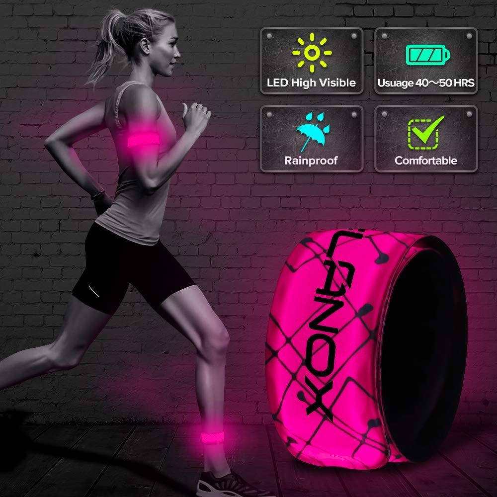 ELANOX LED Blinklicht LED Armband Leuchtband Sport Outdoor Reflektorband Si günstig online kaufen