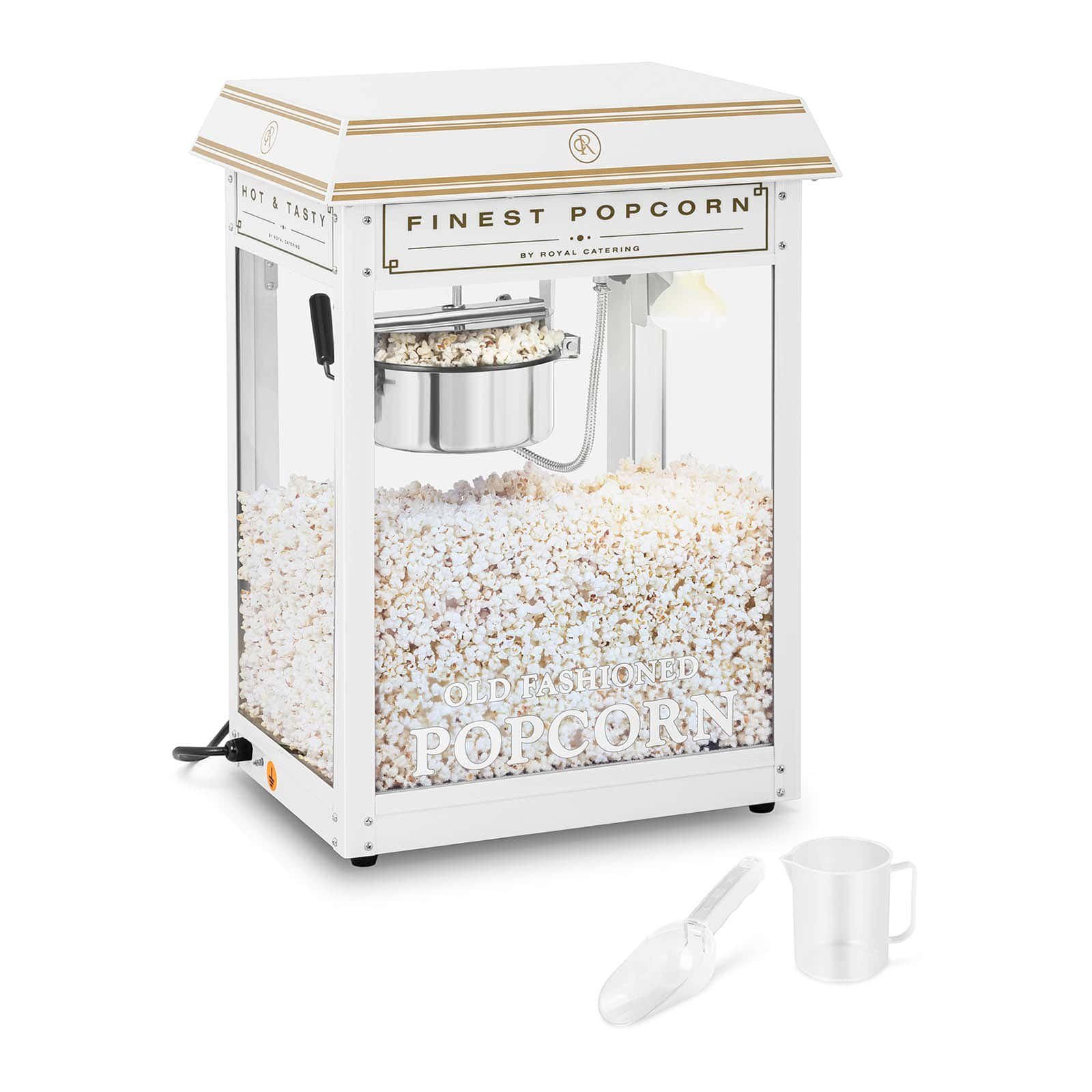 Royal Catering Popcornmaschine Popcornmaschine – weiß & golden