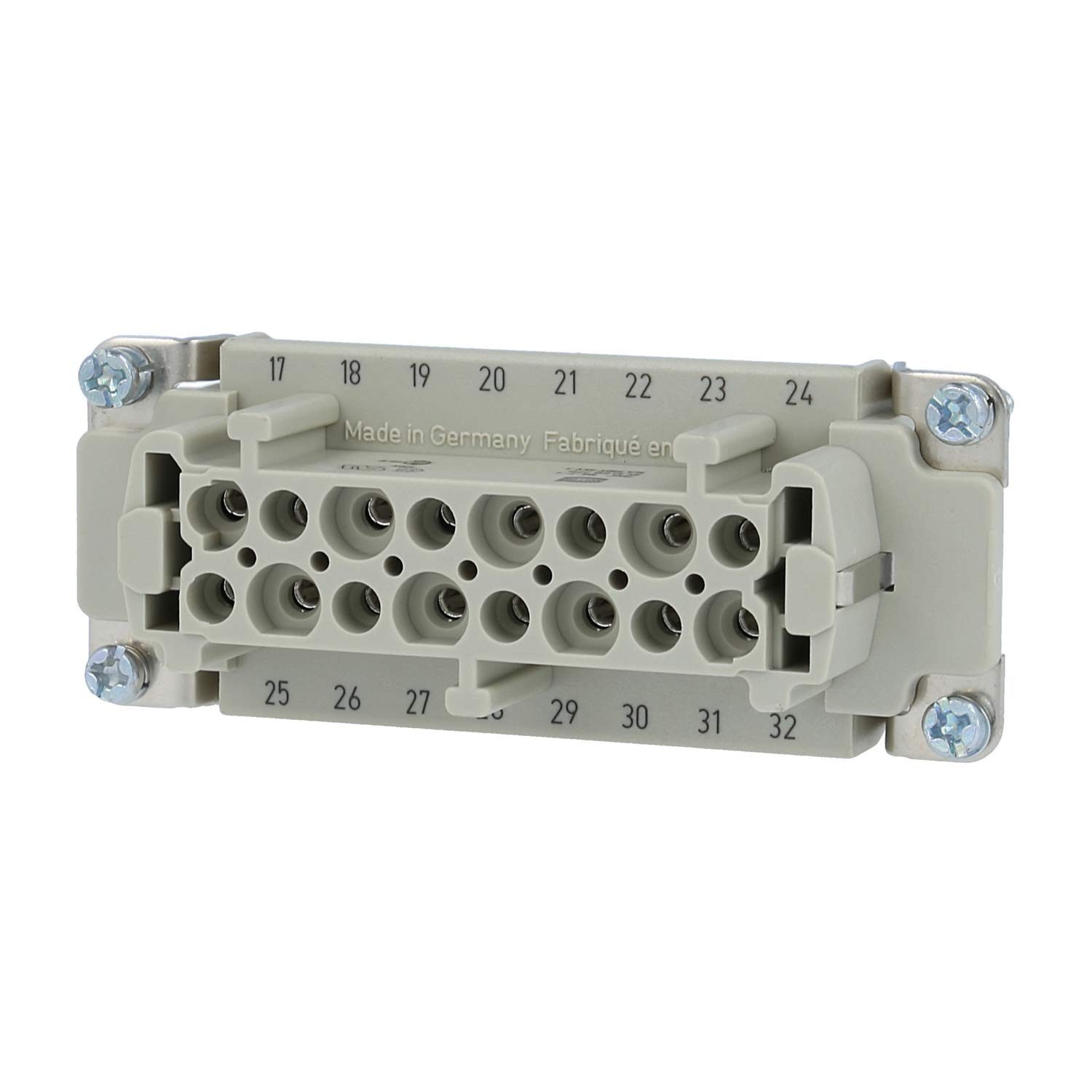 Harting DIN-Stecker Titel:Han 16E Buchseneinsatz (F) Schraubanschluss, 16-polig+PE 500V, Keine Verpackungseinheiten, Kein Mindestauftragswert